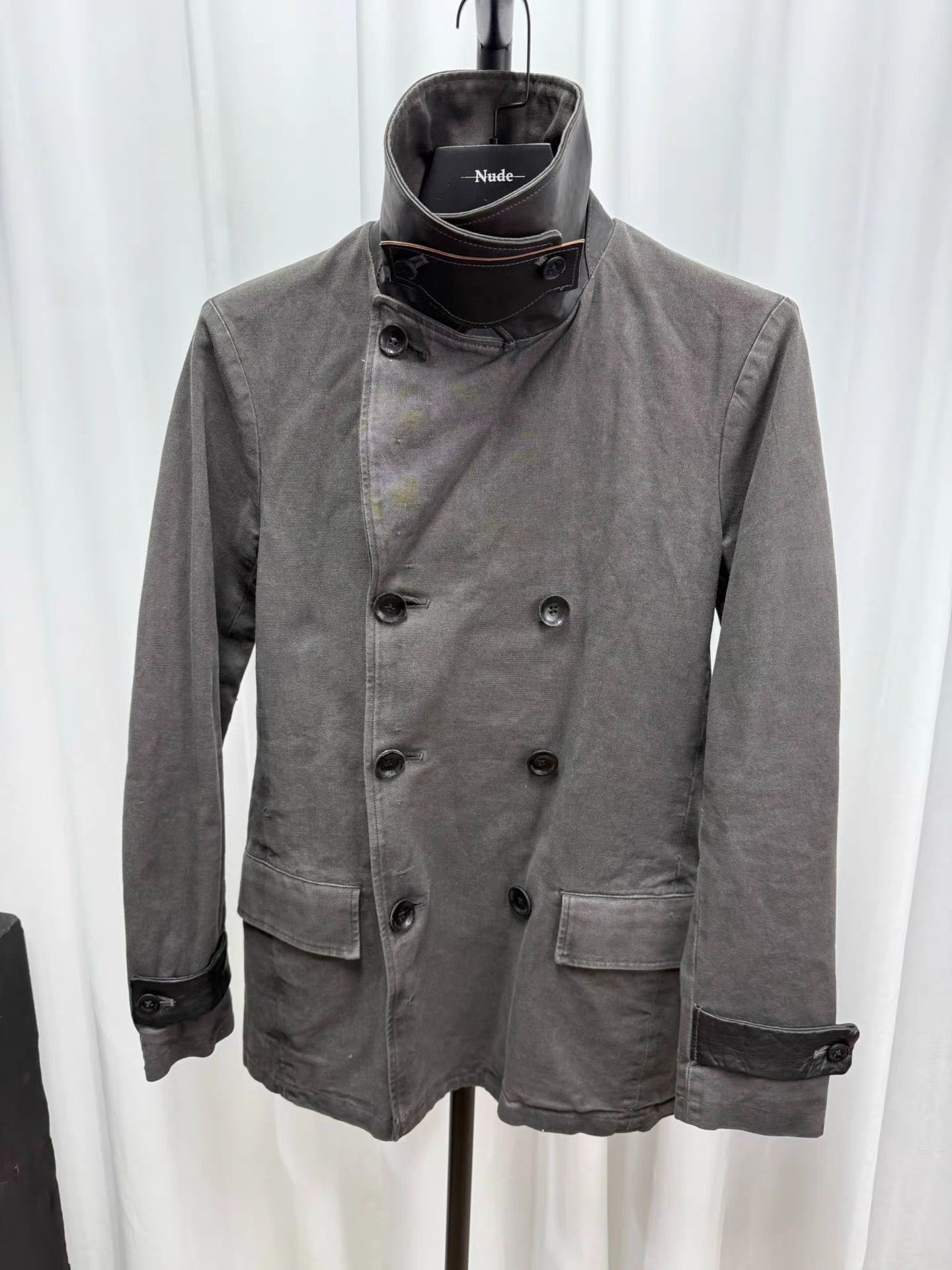 Isamu Katayama Backlash Backlash Panel Leather Washed Jacket K20 Size US S / EU 44-46 / 1 - 1 Thumbnail