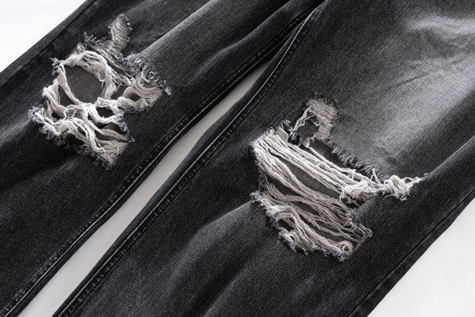 Vintage Distressed Ripped hole baggyJeans Size US 32 / EU 48 - 4 Thumbnail