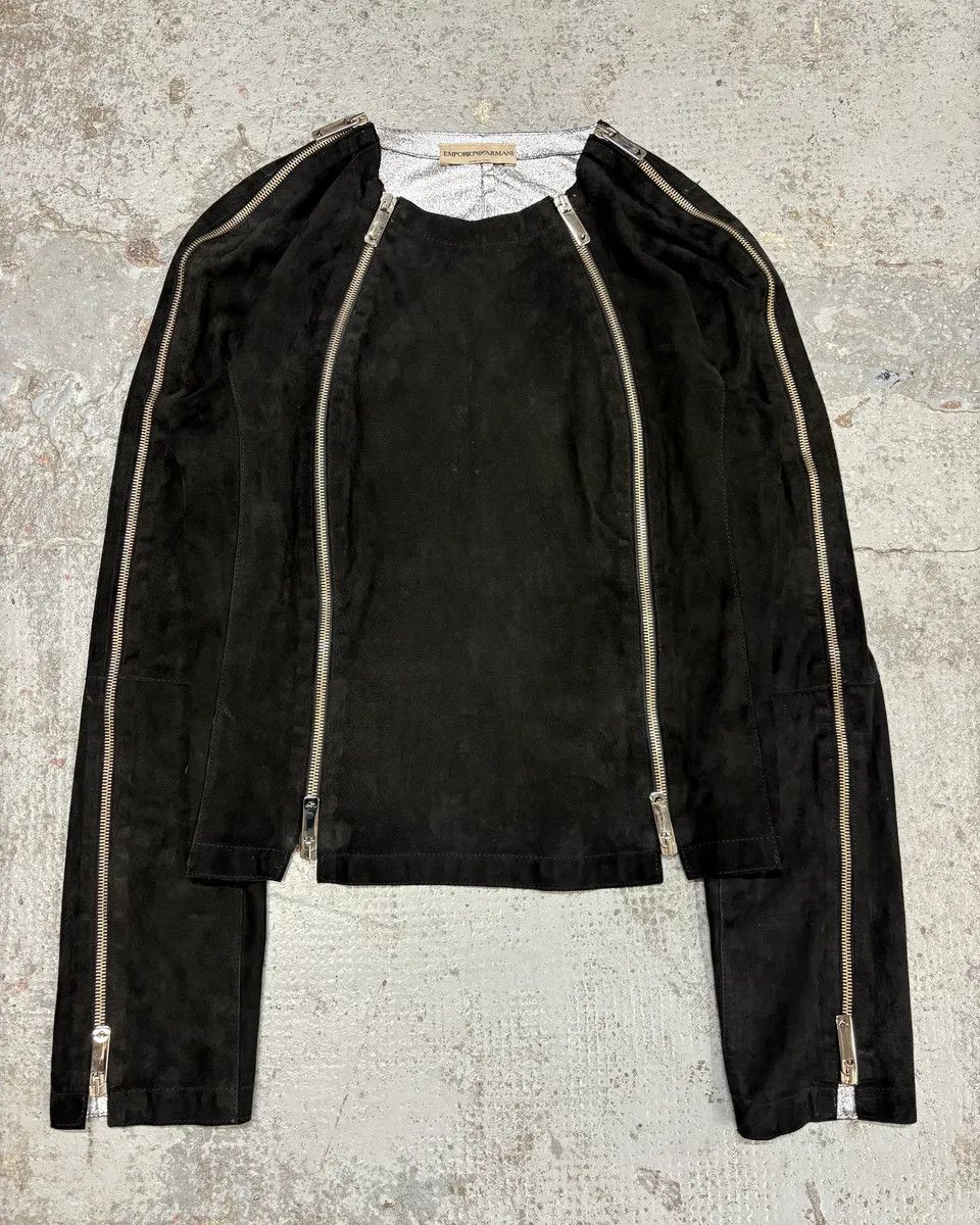 Emporio Armani AW2003 Emporio Armani Black Multi Full Zips Jacket Size S / US 4 / IT 40 - 1 Thumbnail
