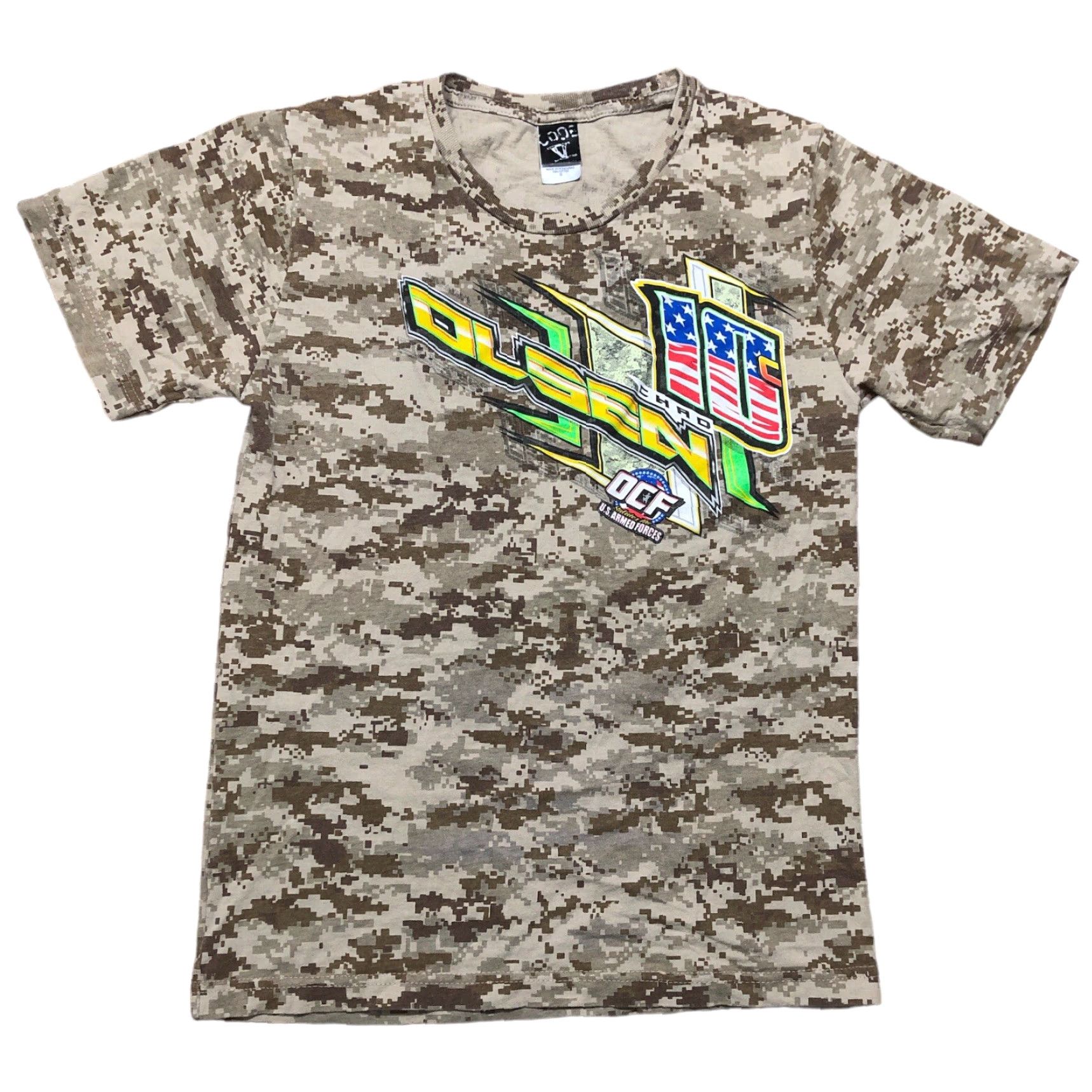Gildan Gildan T-Shirt Men Camouflage Race Car Dewalt Modified Racing Graphic Short Sleeve Crew Neck Brown S 2010-2019 Cars Mens Size US S / EU 44-46 / 1 - 2 Thumbnail