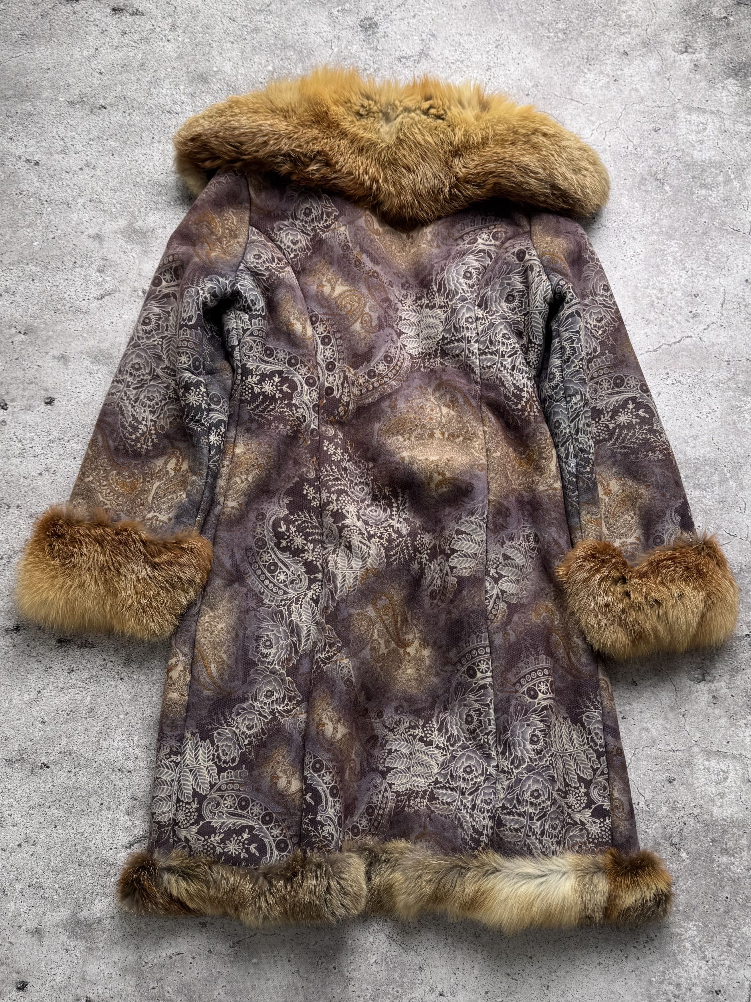 Vintage Vintage Faux Sheepskin Paisley Long Coat Size L / US 10 / IT 46 - 9 Thumbnail