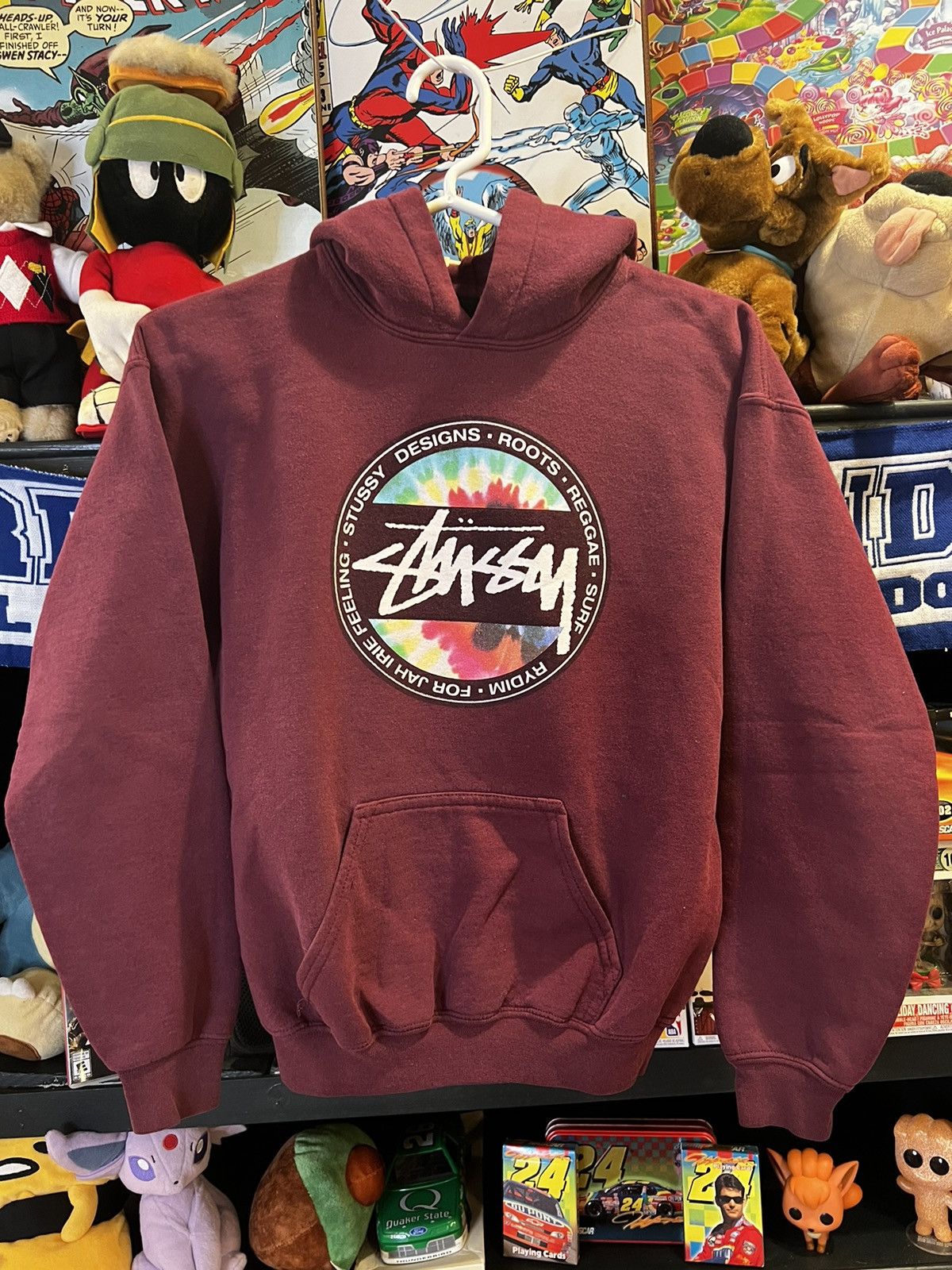 Stussy × Vintage STÜSSY Center Hit Hoodie Size US XS / EU 42 / 0 - 1 Thumbnail