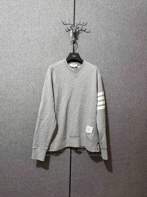 Thom Browne Thom Browne Gray Cotton Embroidered Sweatshirt . Size US M / EU 48-50 / 2 - 1 Thumbnail