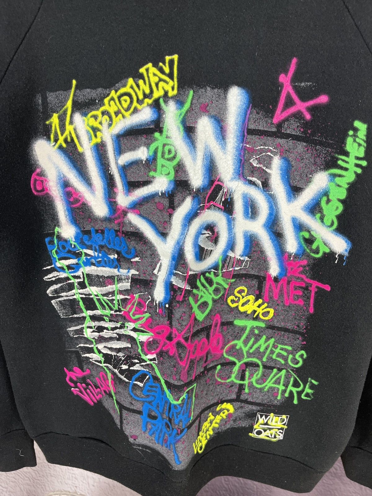 Fruit Of The Loom FOTL Wild Oats vintage 90s New York broadway soho sweatshirt Size US L / EU 52-54 / 3 - 5 Thumbnail