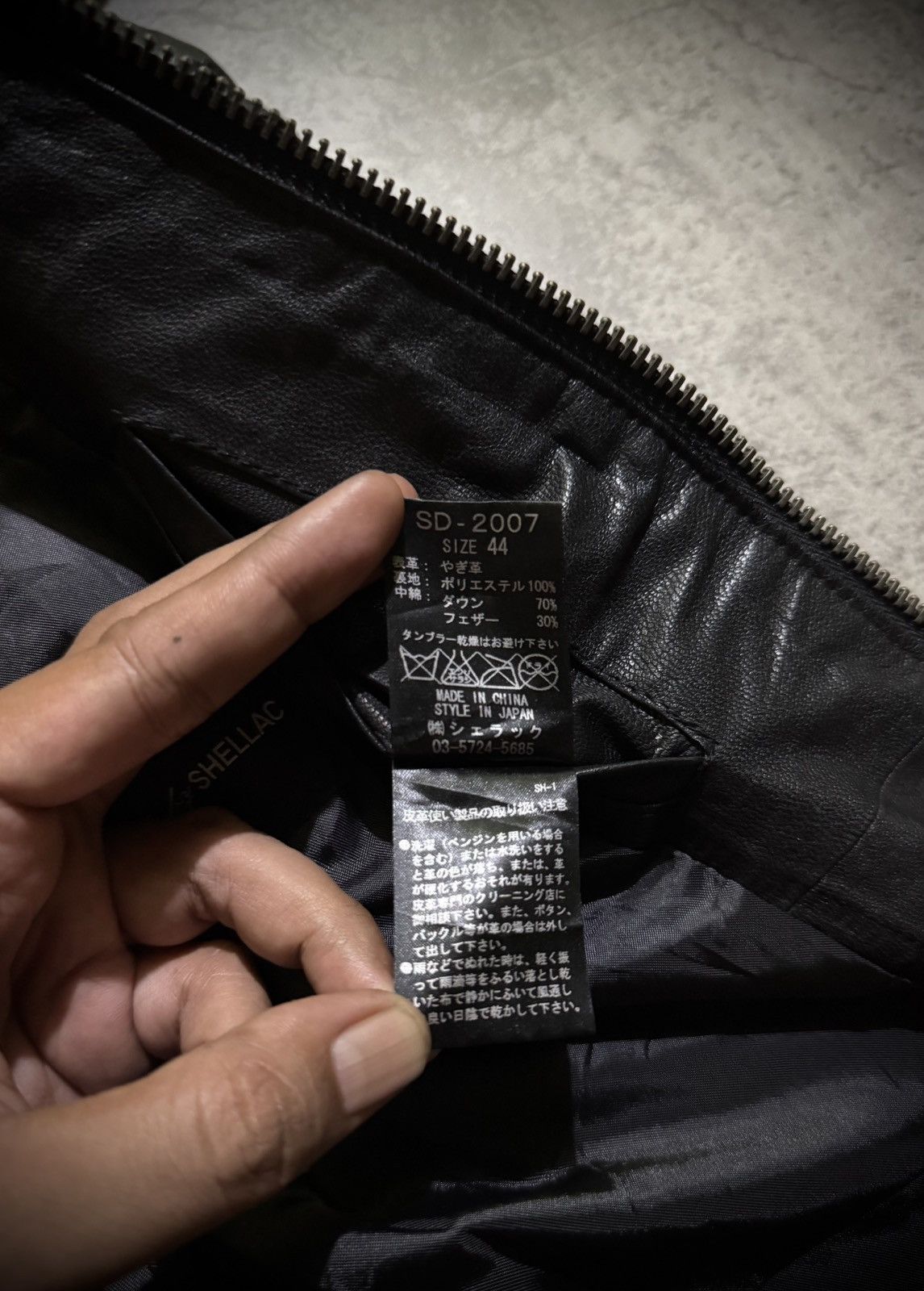 Shellac Shade Shellac If six was nine Goat Leather Black Vest Size US M / EU 48-50 / 2 - 11 Thumbnail