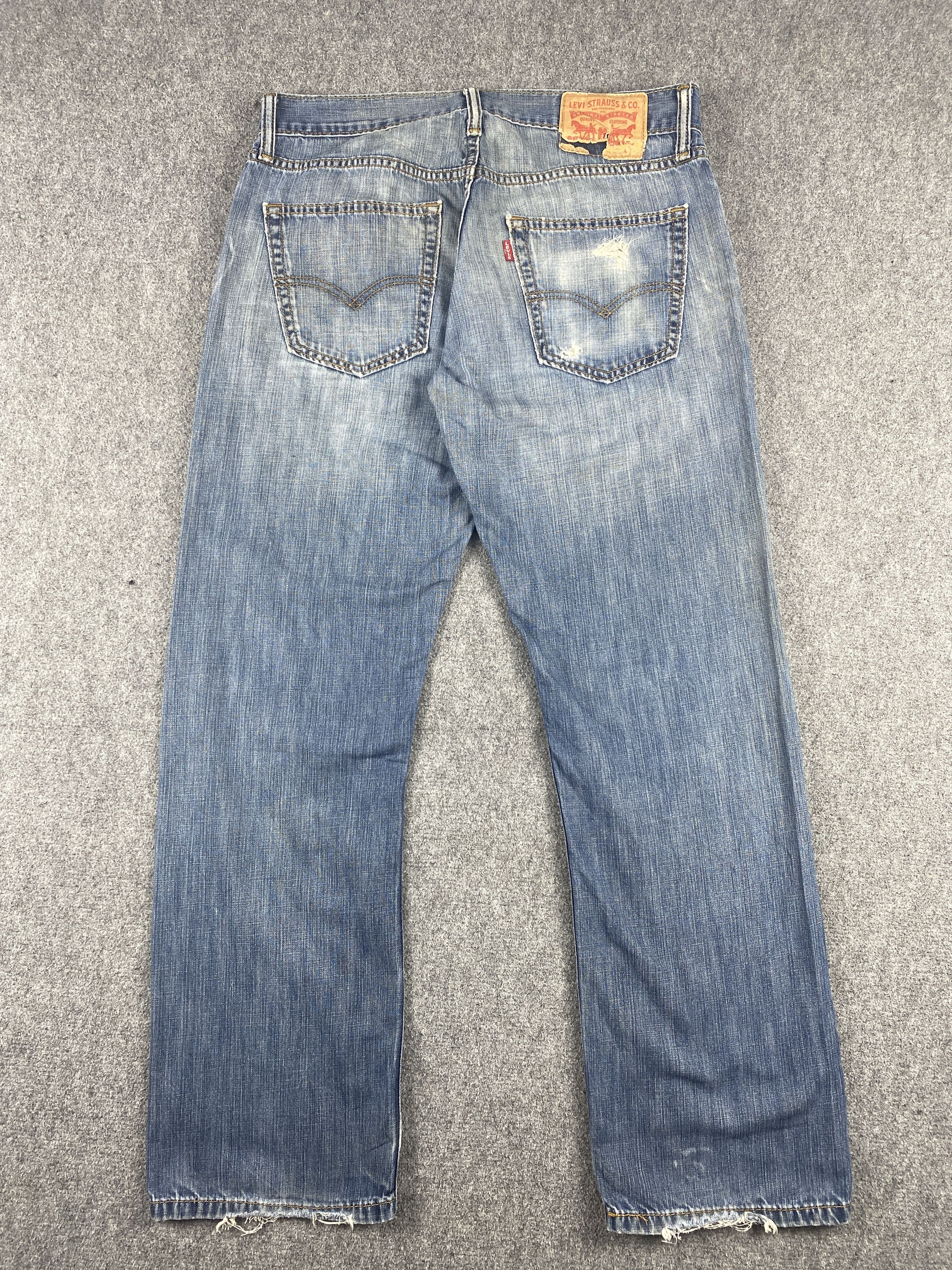 Levi's Vintage Distressed Levis 514 Faded Blue Jeans Size US 32 / EU 48 - 3 Thumbnail
