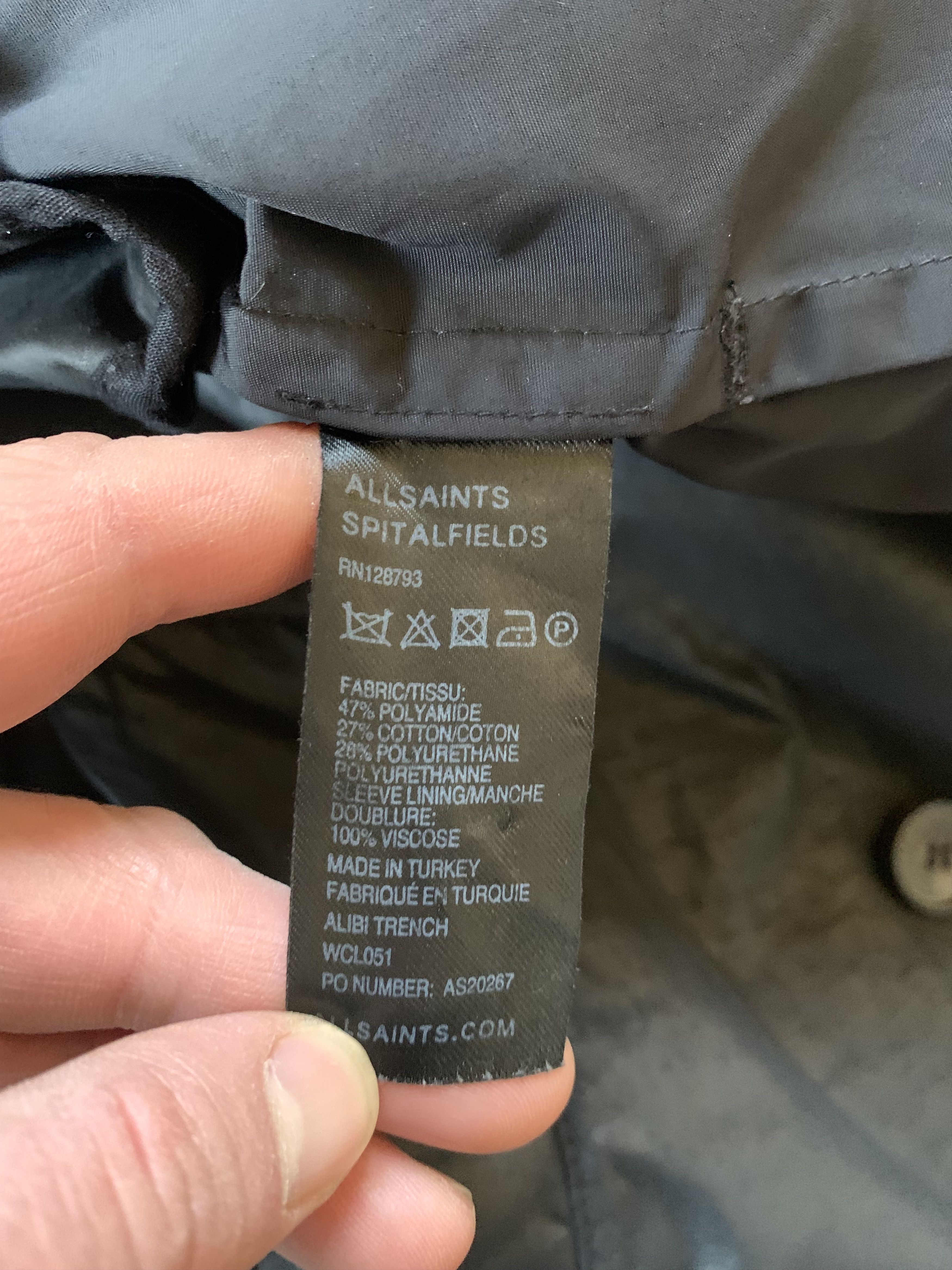 Allsaints Allsaints Spitalfields Waxed Trench Coat Size L / US 10 / IT 46 - 8 Thumbnail