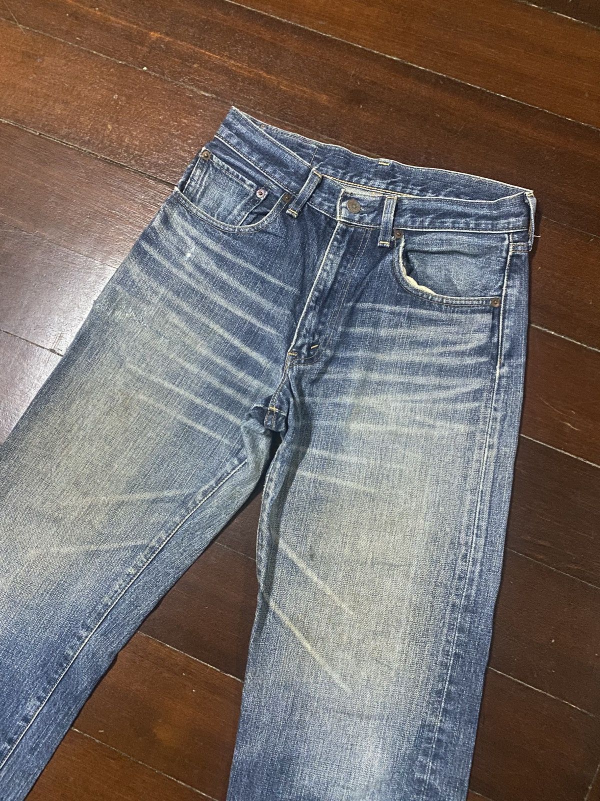 Levi's Vintage Levis 510 Red Loop Jeans nice faded mud wash rework Size US 29 - 5 Thumbnail