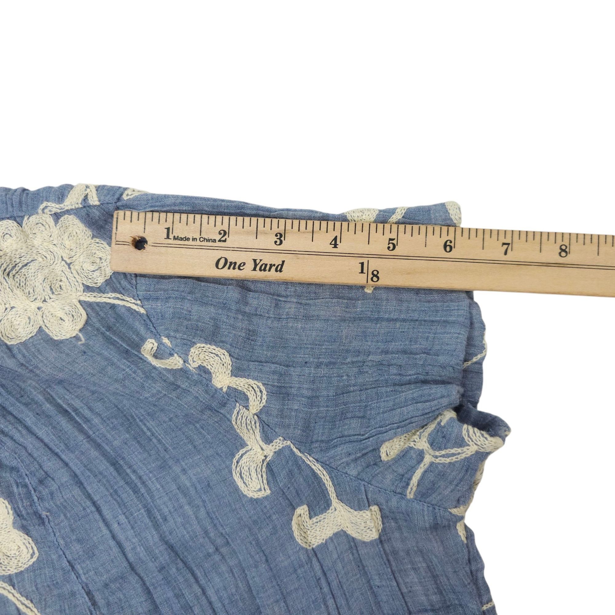 Soft Surroundings Soft Surroundings Pleated Floral Top Womens XS Embroidered Size XS / US 0-2 / IT 36-38 - 20 Thumbnail