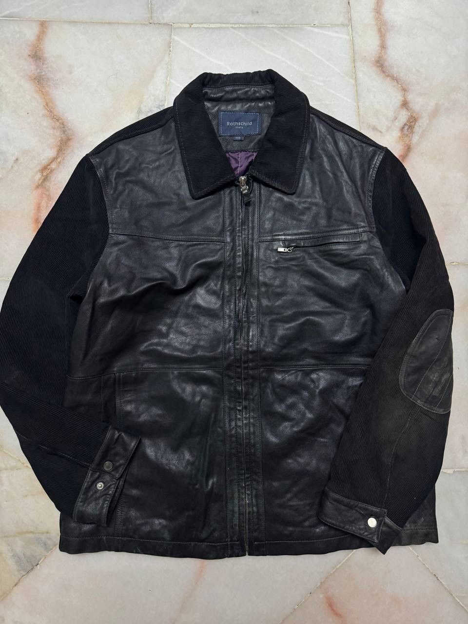 Leather VINTAGE ROTHACHILD ITALY LEATHER SPLIT CODUROI JACKET BLACK Size US L / EU 52-54 / 3 - 6 Thumbnail