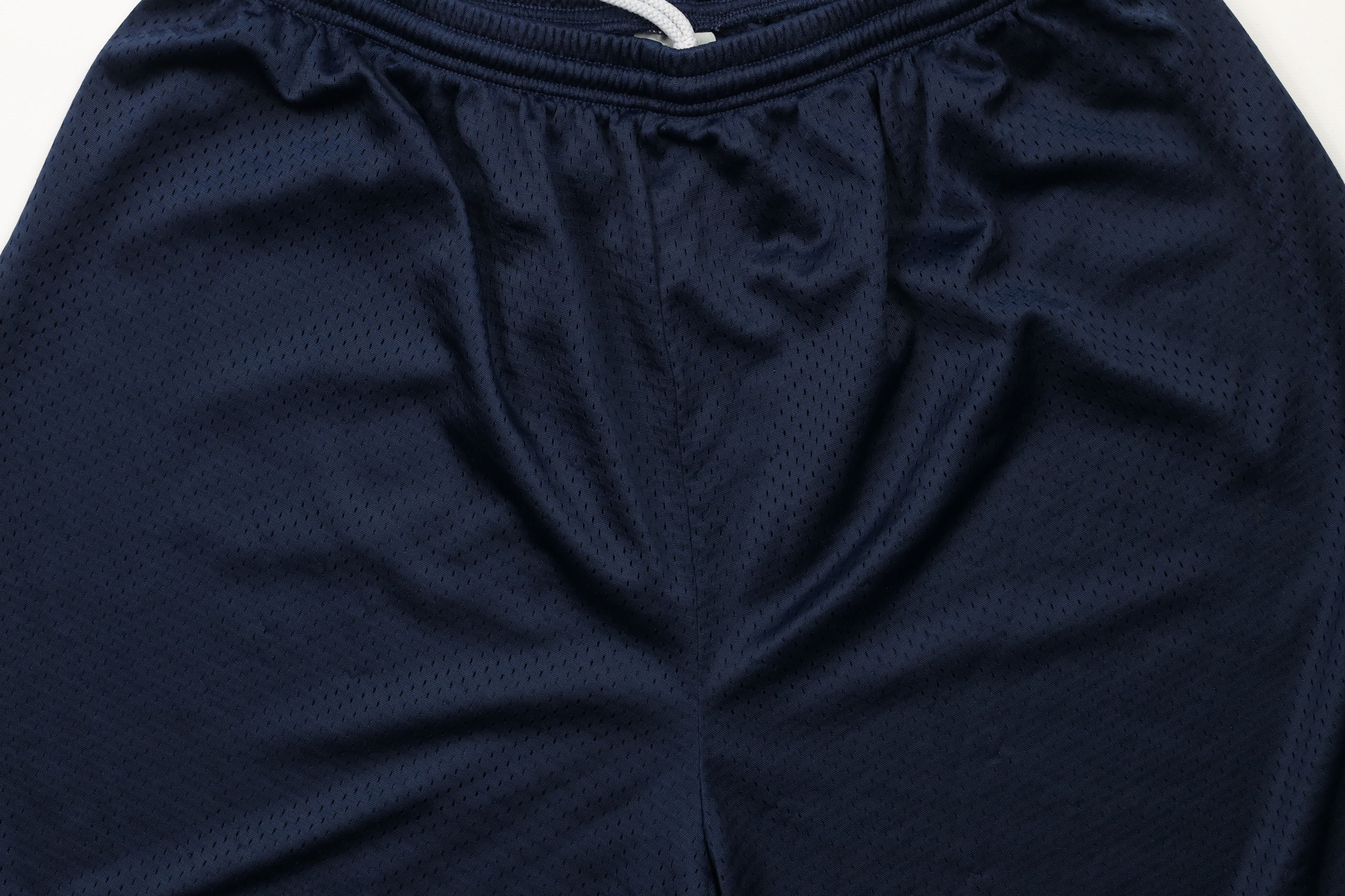 Nike × Vintage Vintage Nike Mini Swoosh Above Knee Mesh Shorts Navy Blue Size US 36 / EU 52 - 3 Thumbnail