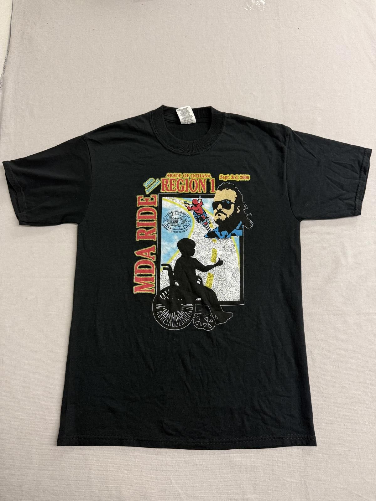 Jerzees MDA Ride T-shirt Biker Abate of Indiana The Club Tee Indiana Size US M / EU 48-50 / 2 - 1 Thumbnail