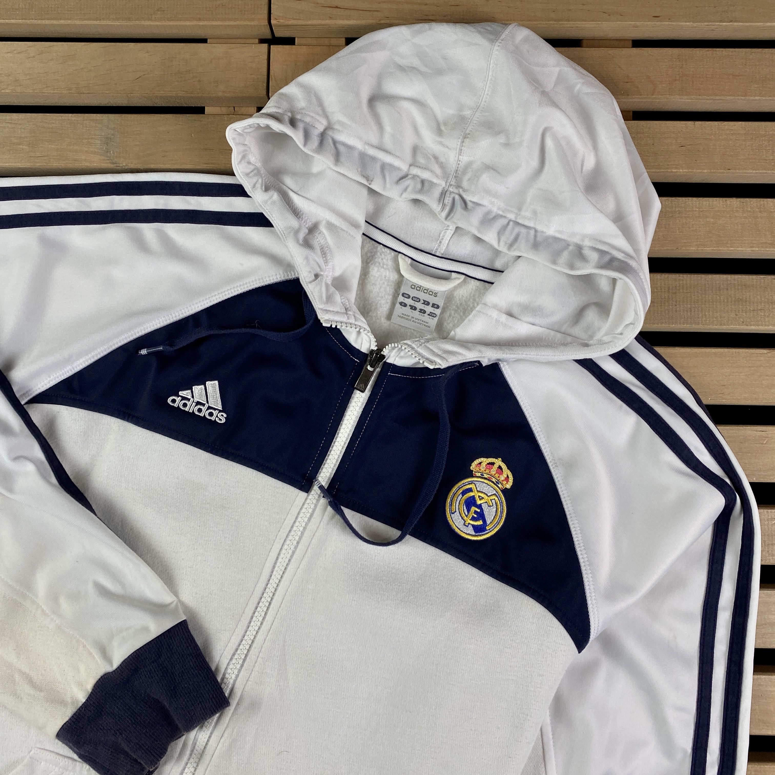 Adidas Mens Hoodies Full Zip Real Madrid Adidas Size L Size US L / EU 52-54 / 3 - 2 Thumbnail
