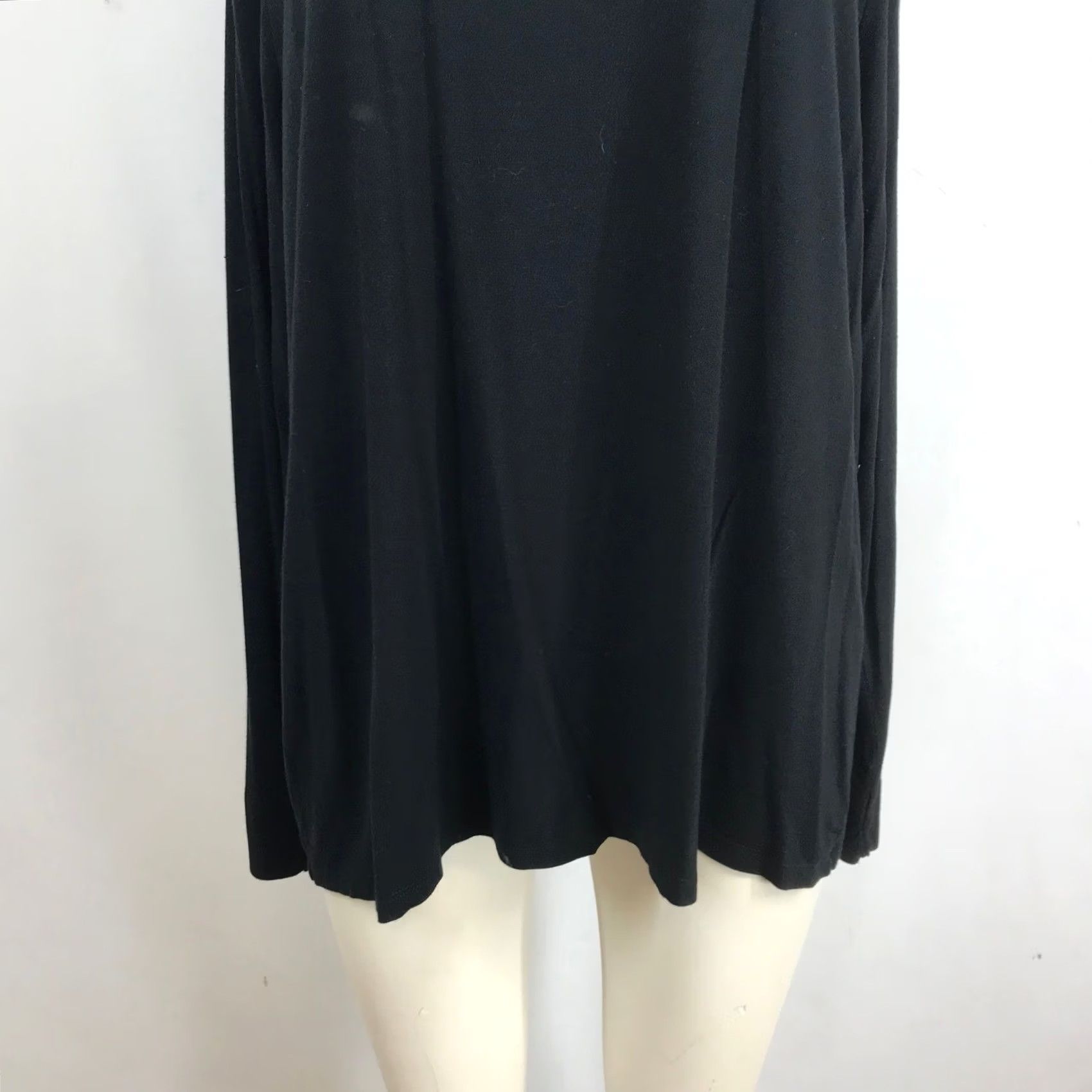 Vintage Soma Womens Black Long Sleeve Scoop Neck Relaxed Fit Rayon Blend Top L Size L / US 10 / IT 46 - 3 Thumbnail