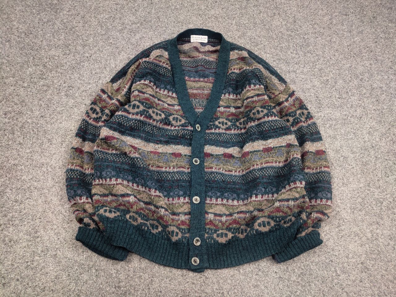 Japanese Brand Vintage Japan coogi Style Wool Blend sweater Cardigan Y2K Size US L / EU 52-54 / 3 - 2 Thumbnail