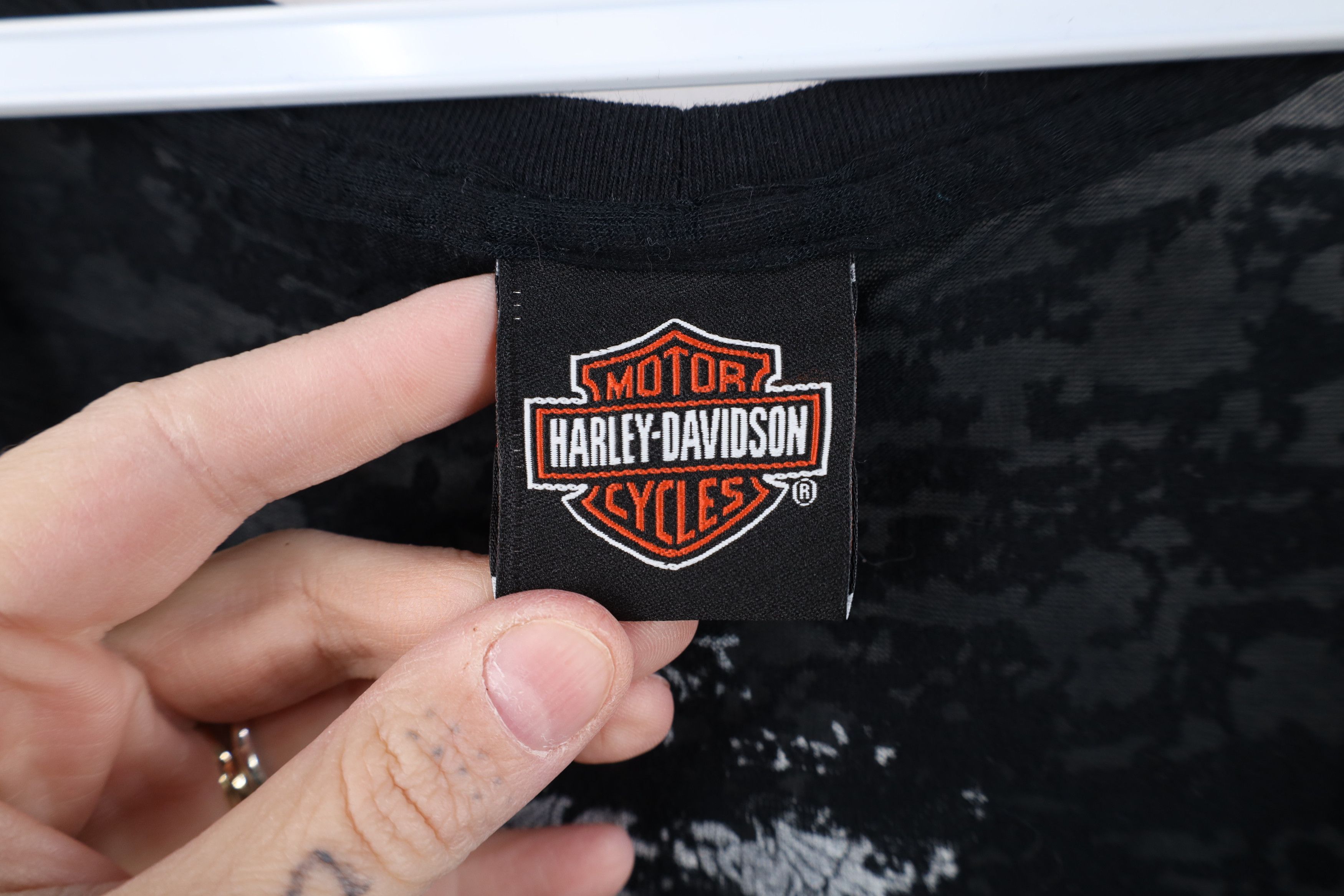 Harley Davidson Vintage Y2K Harley Davidson Spell Wing Fire Flames T-Shirt Size L / US 10 / IT 46 - 6 Thumbnail
