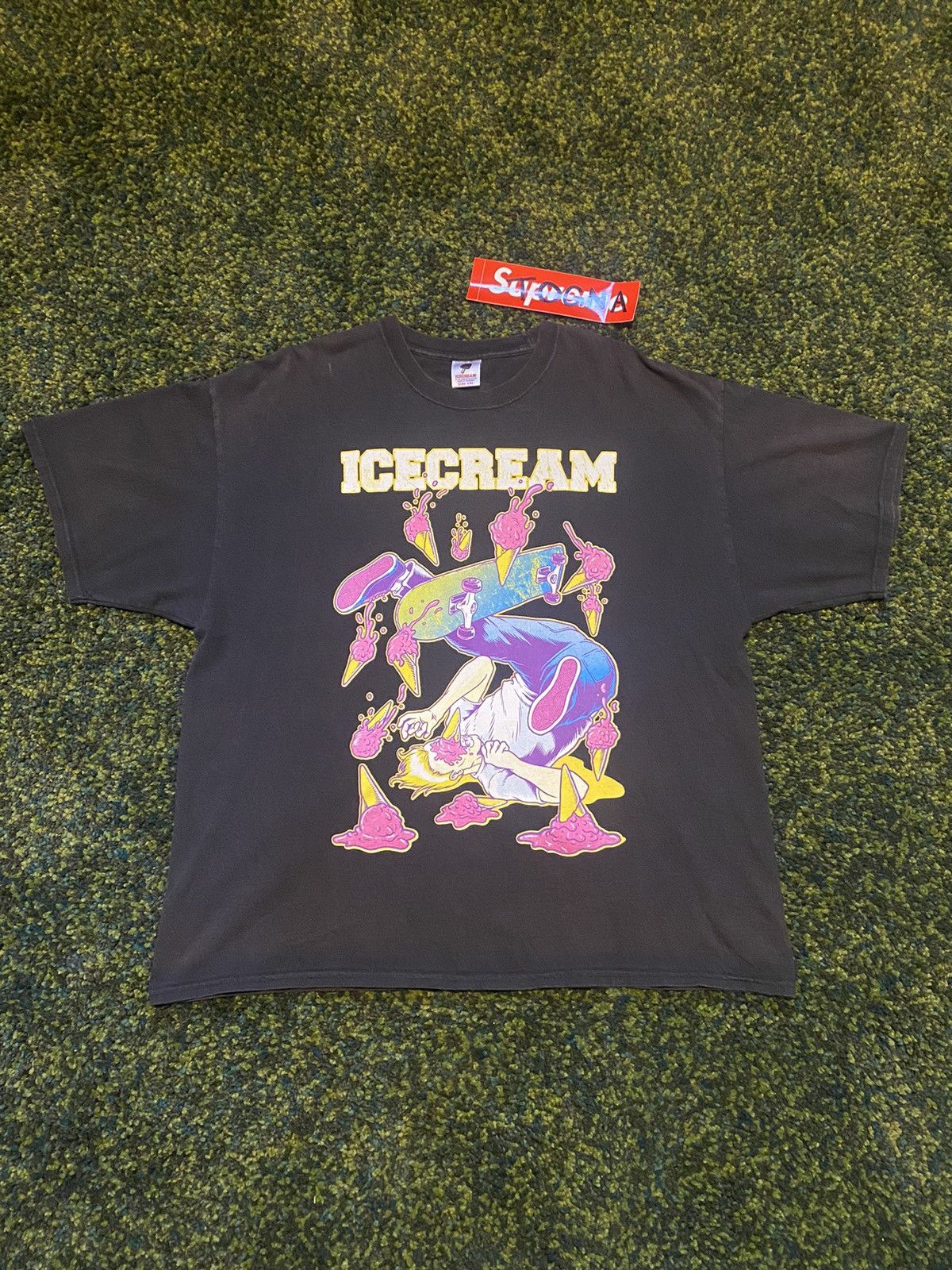 image of Billionaire Boys Club x Icecream Full Body Graphic Tee in Black, Men's (Size 2XL)