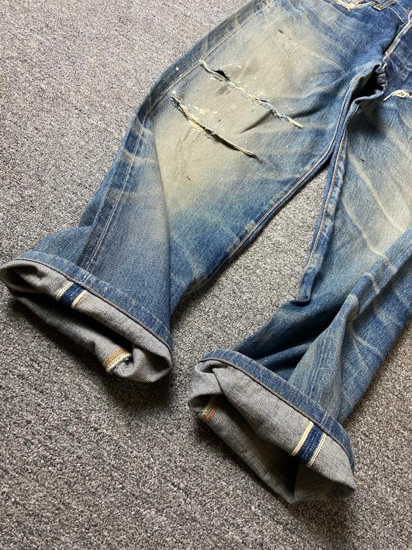 Levi's 🔥 Vintage LEVIS Selvedge Distressed Denim Jeans 🔥 (135) Size US 30 / EU 46 - 7 Thumbnail