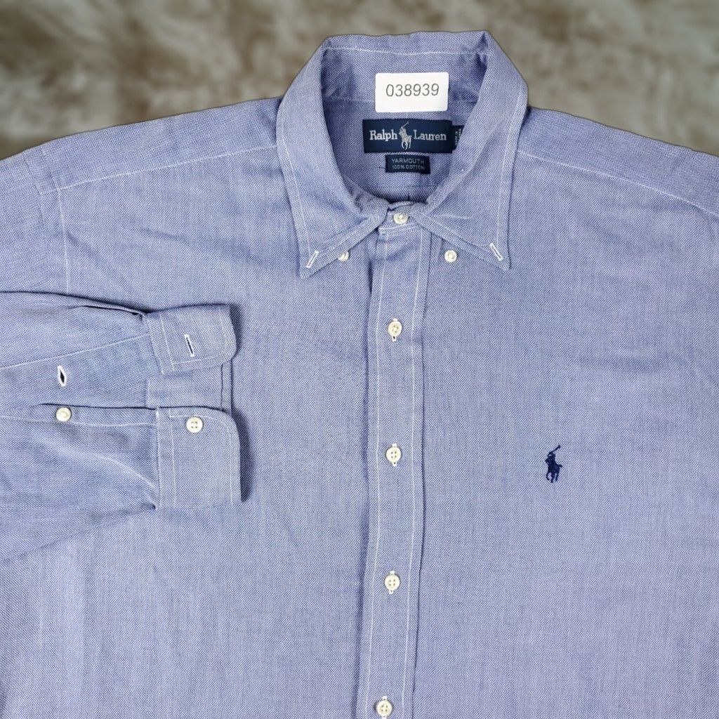 Ralph Lauren Ralph Lauren Shirt Mens 16 Blue Dress Button Up Long Sleeve Casual Workwear 16 in Blue Non-Iron Pockets Size 42R - 1 Thumbnail