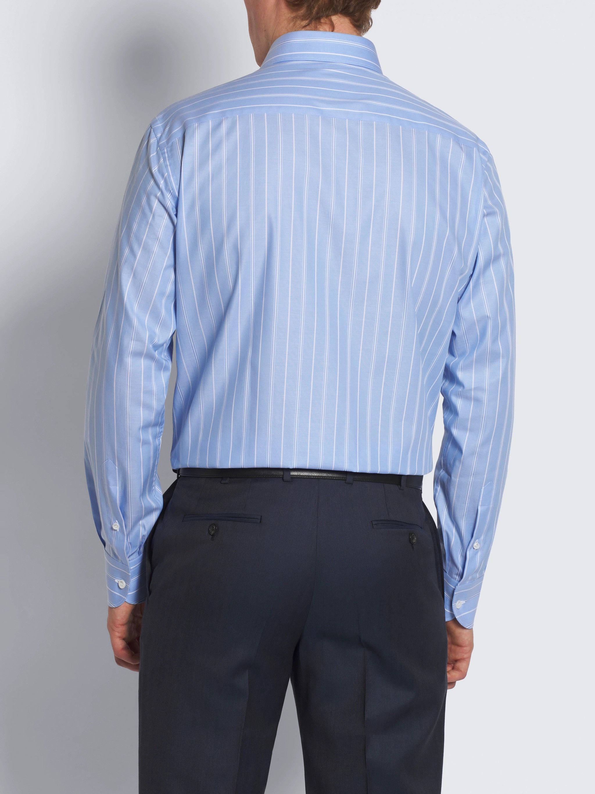 Brioni Brioni Light Blue And White Striped Size US M / EU 48-50 / 2 - 3 Thumbnail