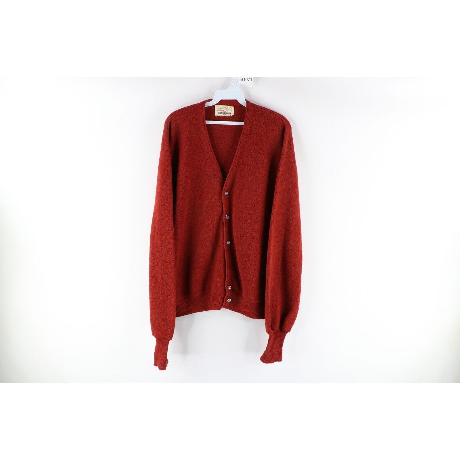 Vintage 70s Alpaca Wool Knit Kurt Cobain Cardigan Sweater