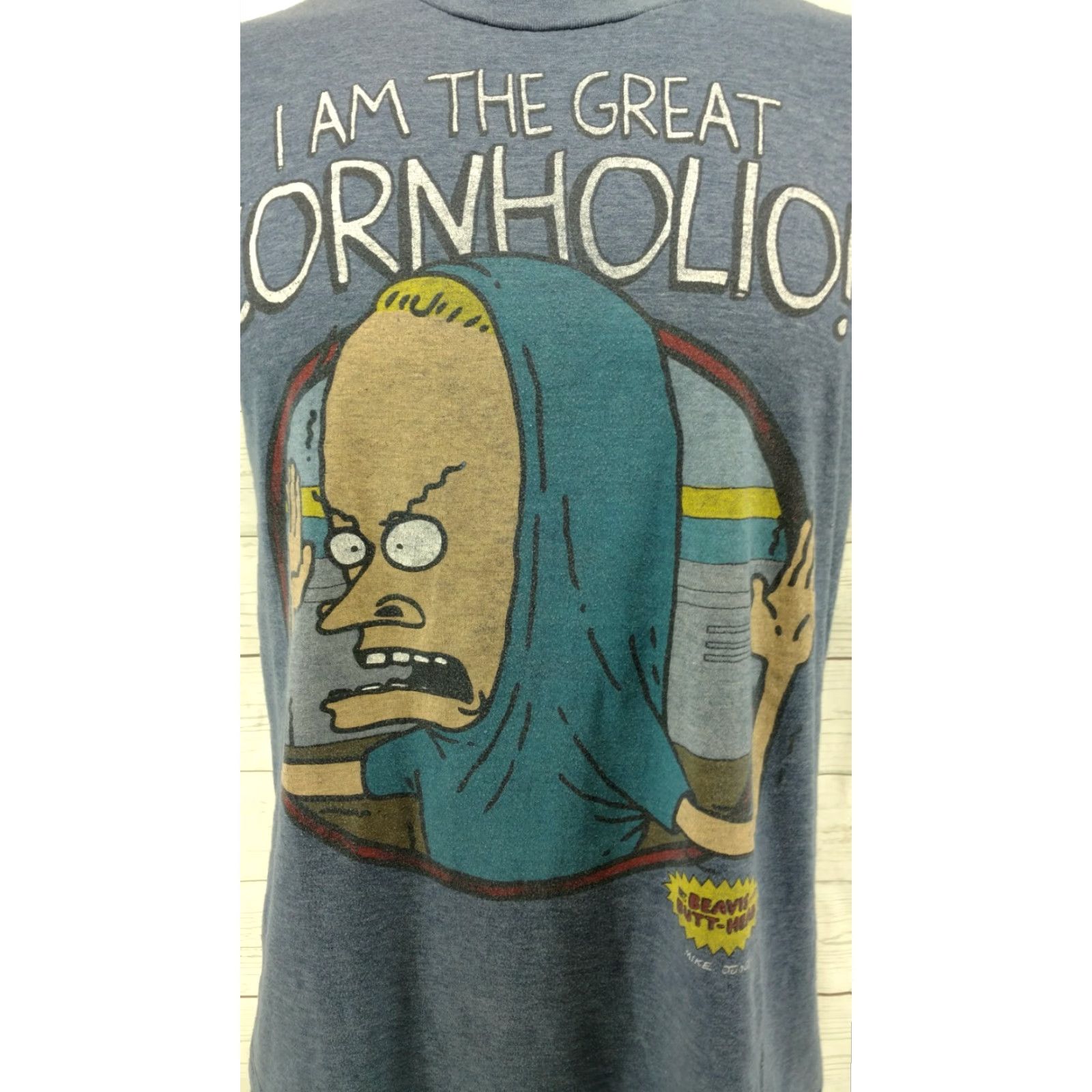Greats MTV Beavis and Butt-Head I Am The Great CORNHOLIO T-Shirt Medium Blue Mens Shirt Regular Fit Size US M / EU 48-50 / 2 - 2 Thumbnail