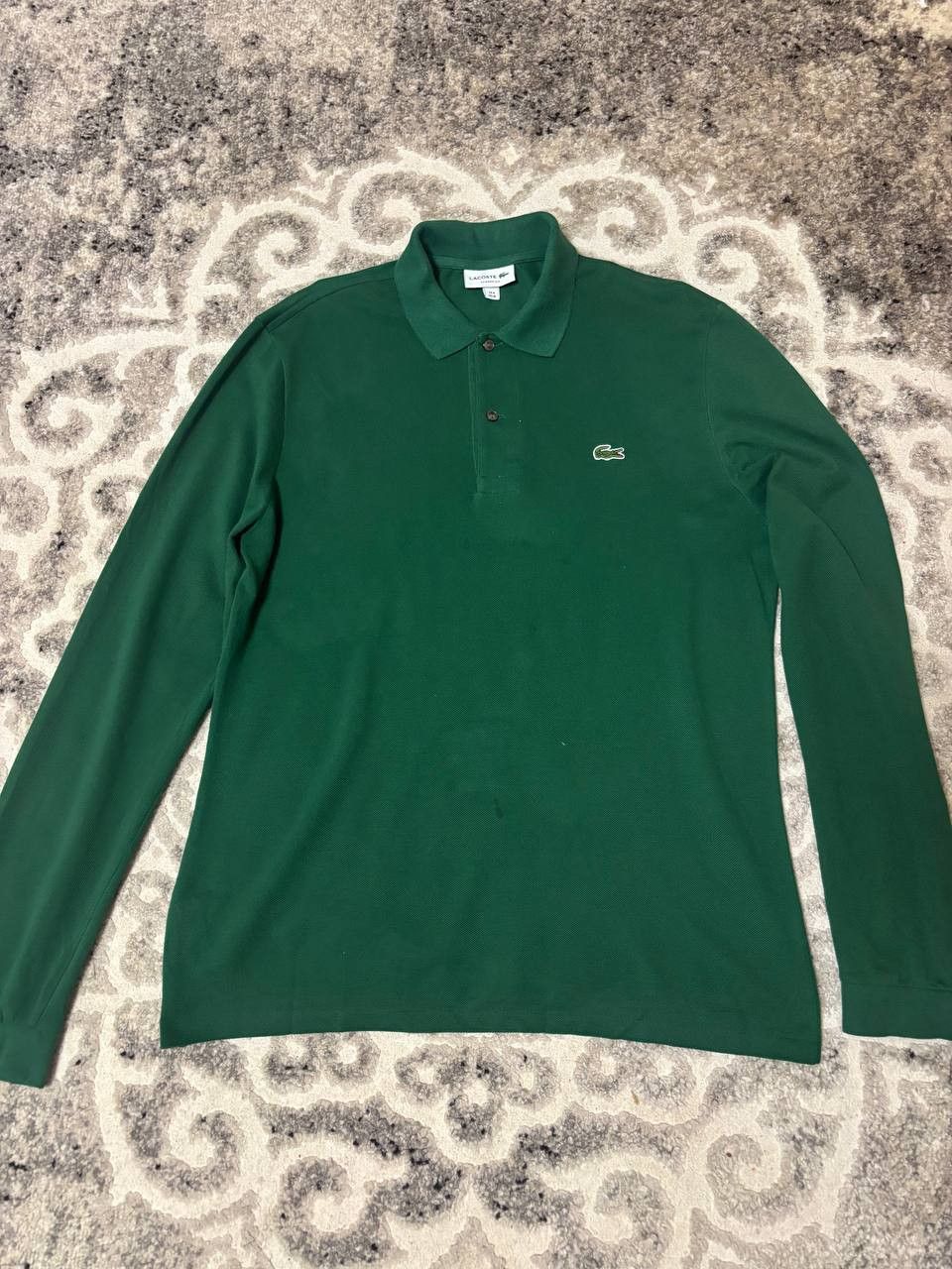 Lacoste Lacoste Classic Fit Long Sleeve Polo – Green – Size M Size US M / EU 48-50 / 2 - 12 Thumbnail