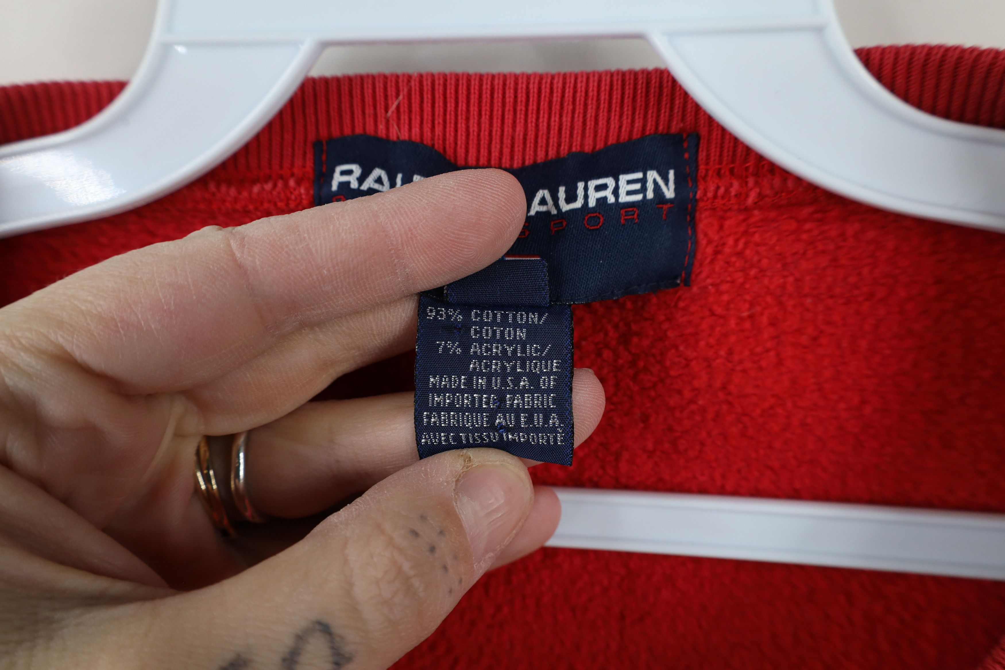 Ralph Lauren × Vintage Vintage 90s Polo Sport Ralph Lauren Crewneck Sweatshirt USA Size US L / EU 52-54 / 3 - 10 Thumbnail