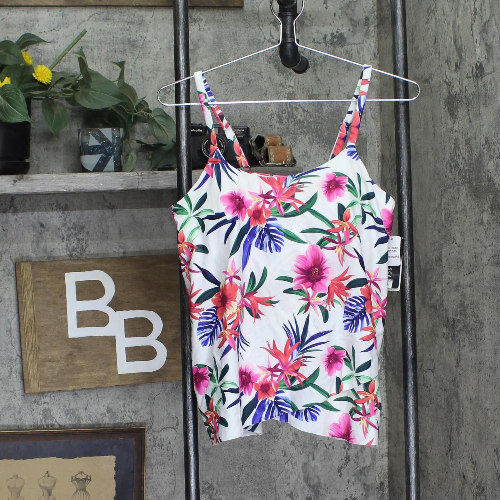 Other Island Escape Womens Tankini Swim Top N760558 White Multi 8 Size ONE SIZE - 1 Thumbnail