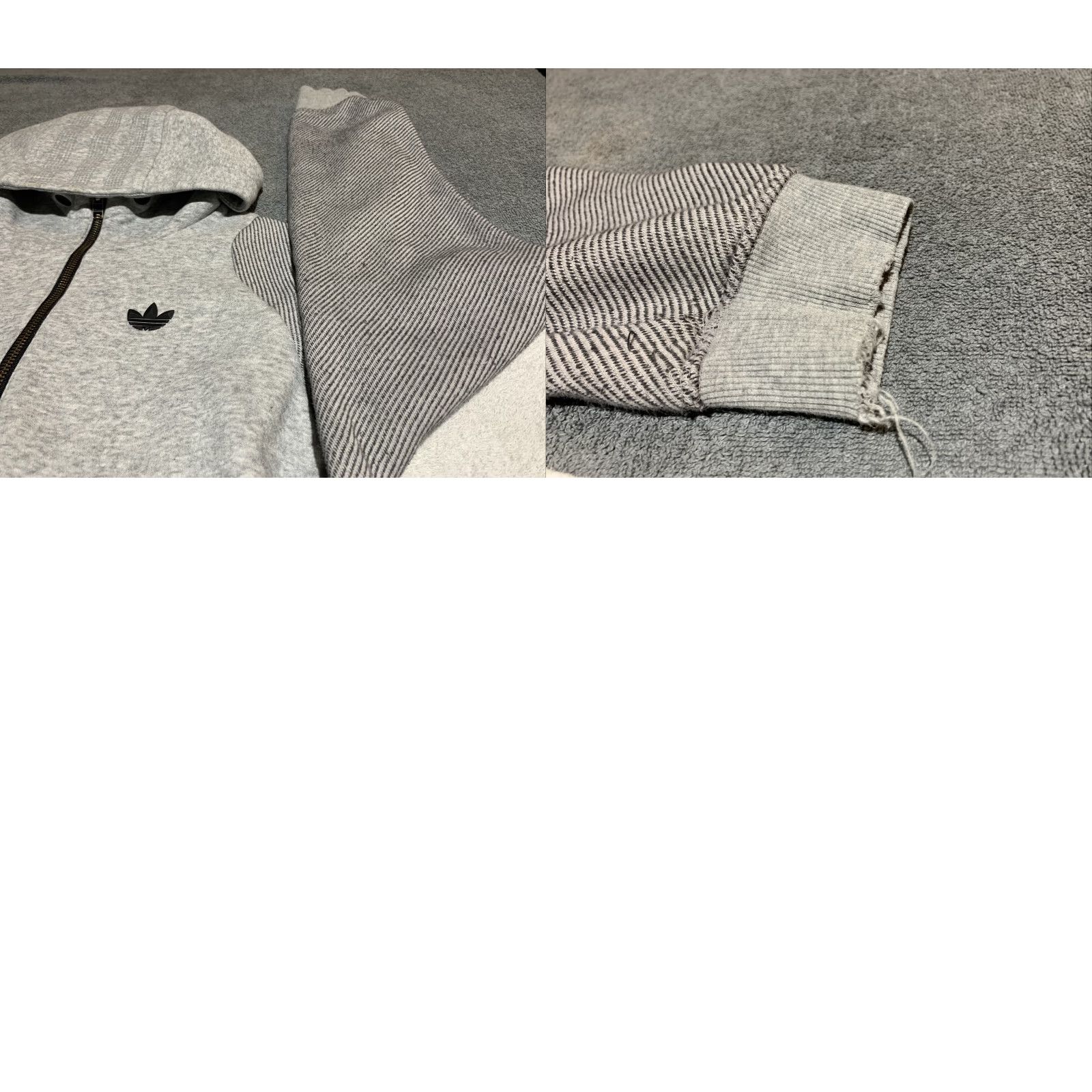 Adidas adidas Team Gray 1/4 Zip Trefoil Hoodie Mens S, Long Sleeve, Breathable, Regular Fit Size US S / EU 44-46 / 1 - 8 Thumbnail