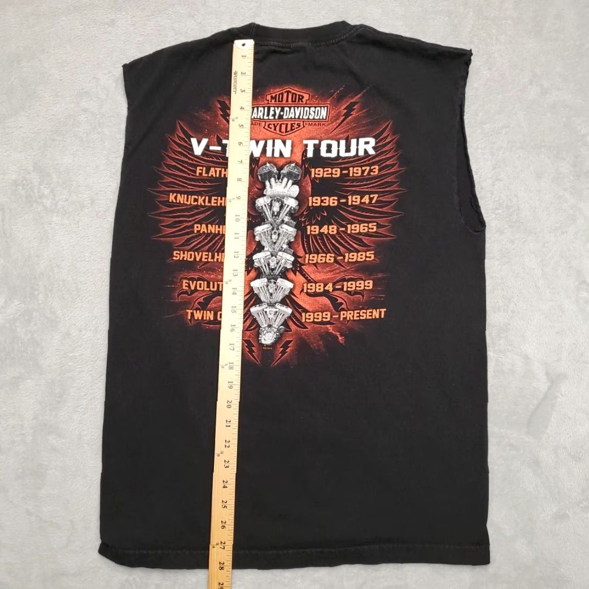 Harley Davidson Harley-Davidson Shirt Mens M Black Grizzly Motorcycle Missoula Montana T-Shirt Neck Crew Sleeve Sleeveless Cotton Blend Solid Size US M / EU 48-50 / 2 - 6 Thumbnail
