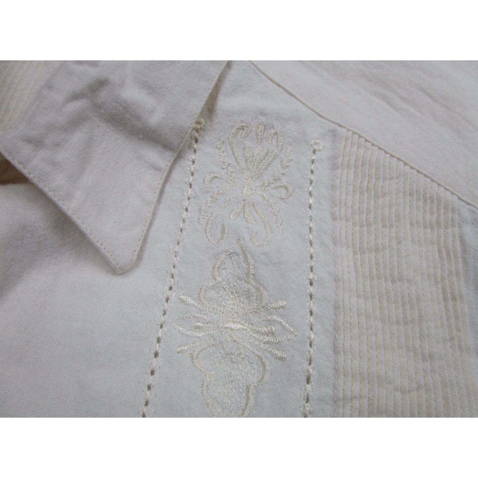 Vintage VINTAGE Olveritas Shirt 2XL Ivory Cream White Cuban Rockabilly Mexico Beach Classic Mens Size US XXL / EU 58 / 5 - 4 Thumbnail
