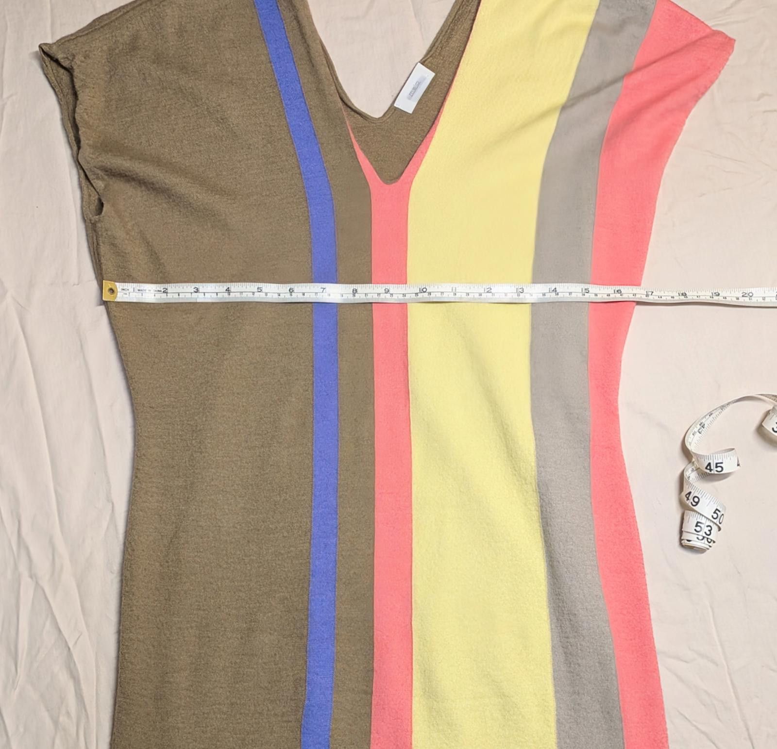 Malo Malo Luxurious Cashmere Silk Blend Mini Colorblock Dress S Size S / US 4 / IT 40 - 8 Thumbnail
