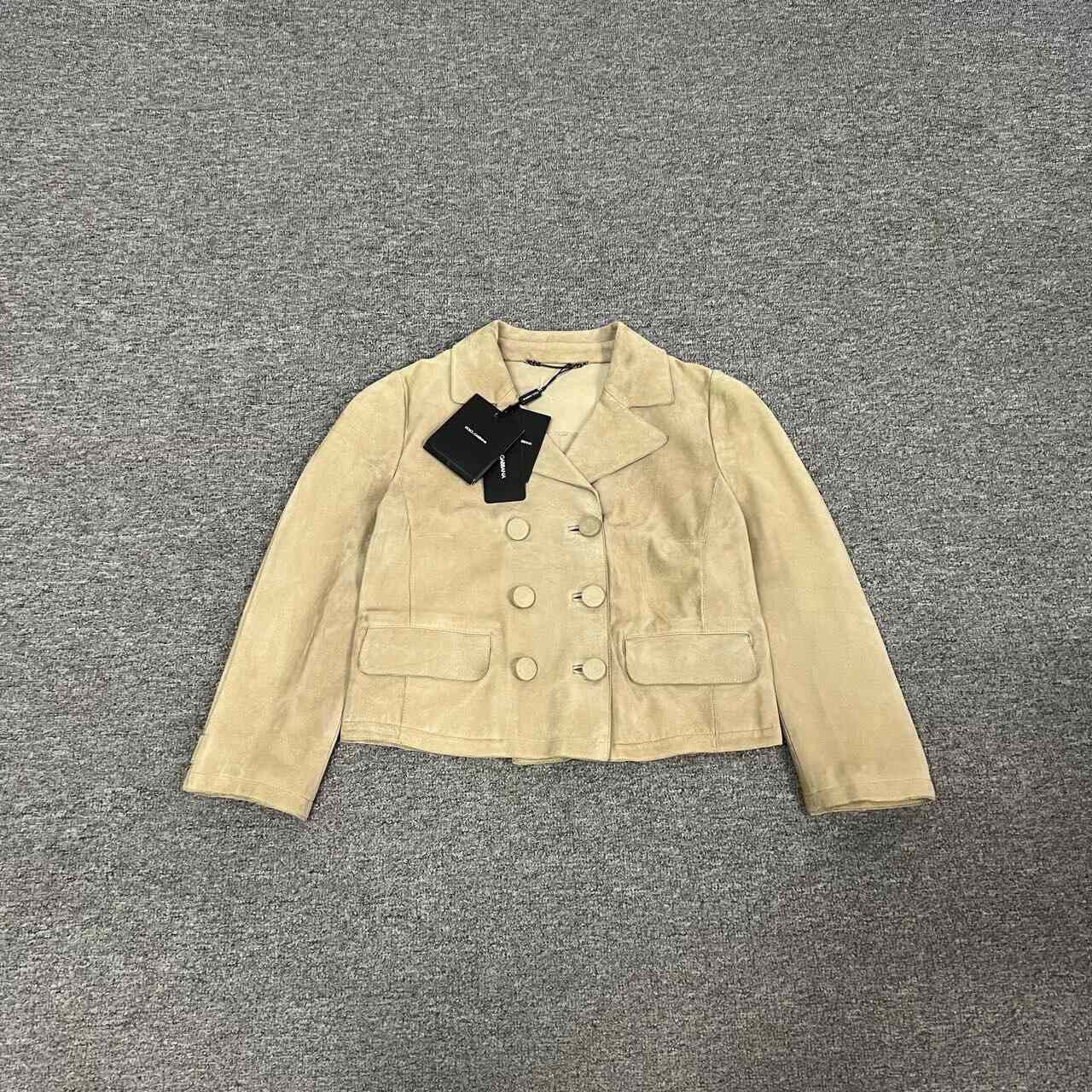 Dolce & Gabbana Dolce Gabbana Double-Breasted Lambskin Leather Jacket Size S / US 4 / IT 40 - 1 Thumbnail