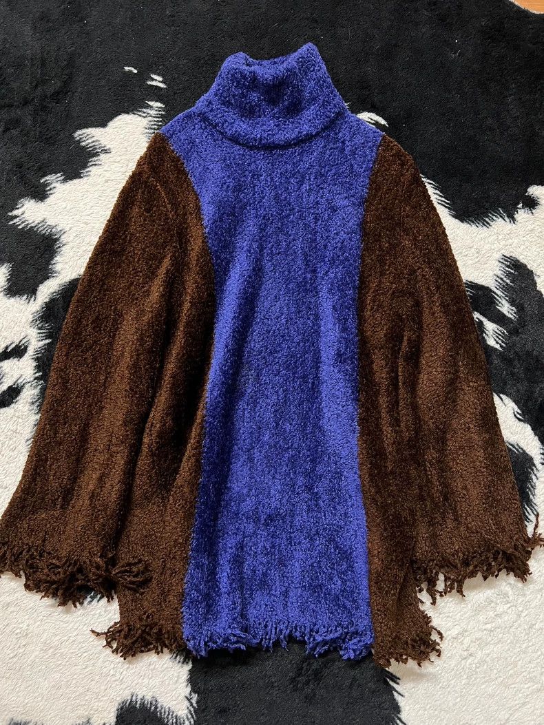 Kenzo KENZO Fur and velvet tassel high collar sweater dress Size M / US 6-8 / IT 42-44 - 2 Thumbnail