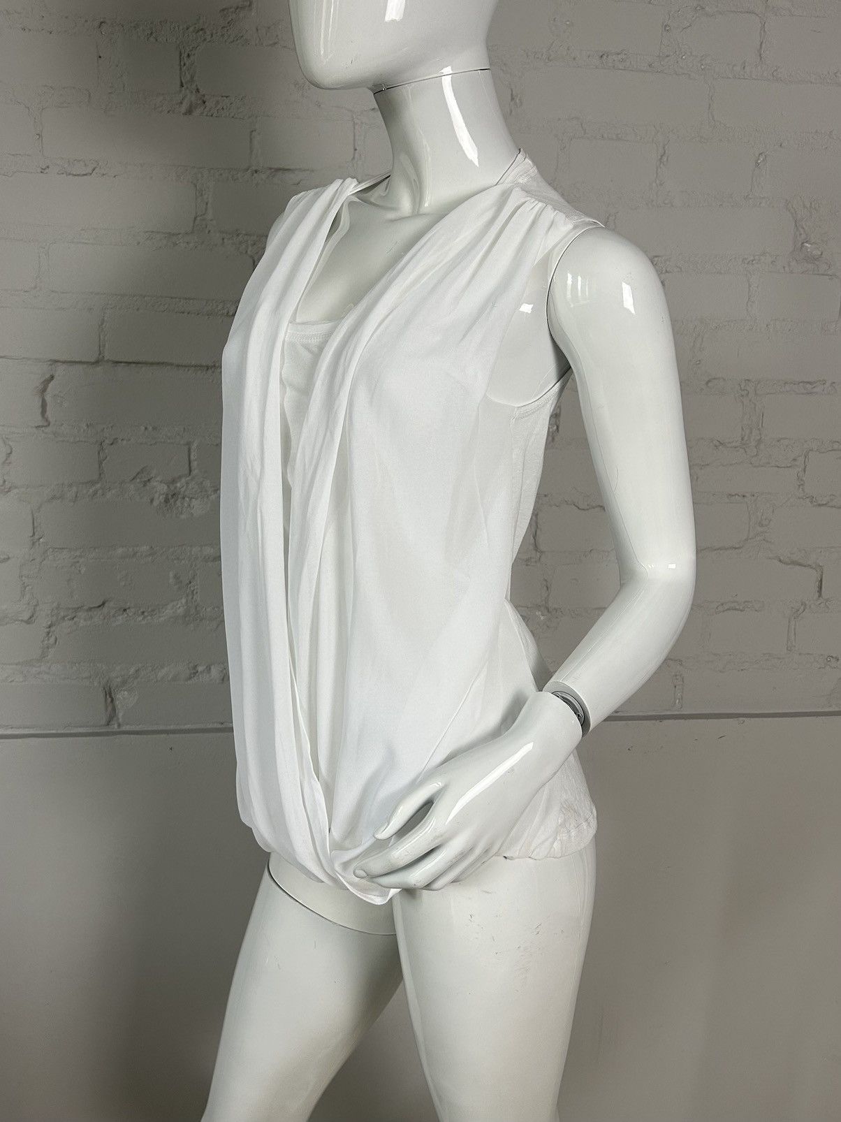 Other Insane white draped top Size S / US 4 / IT 40 - 4 Thumbnail