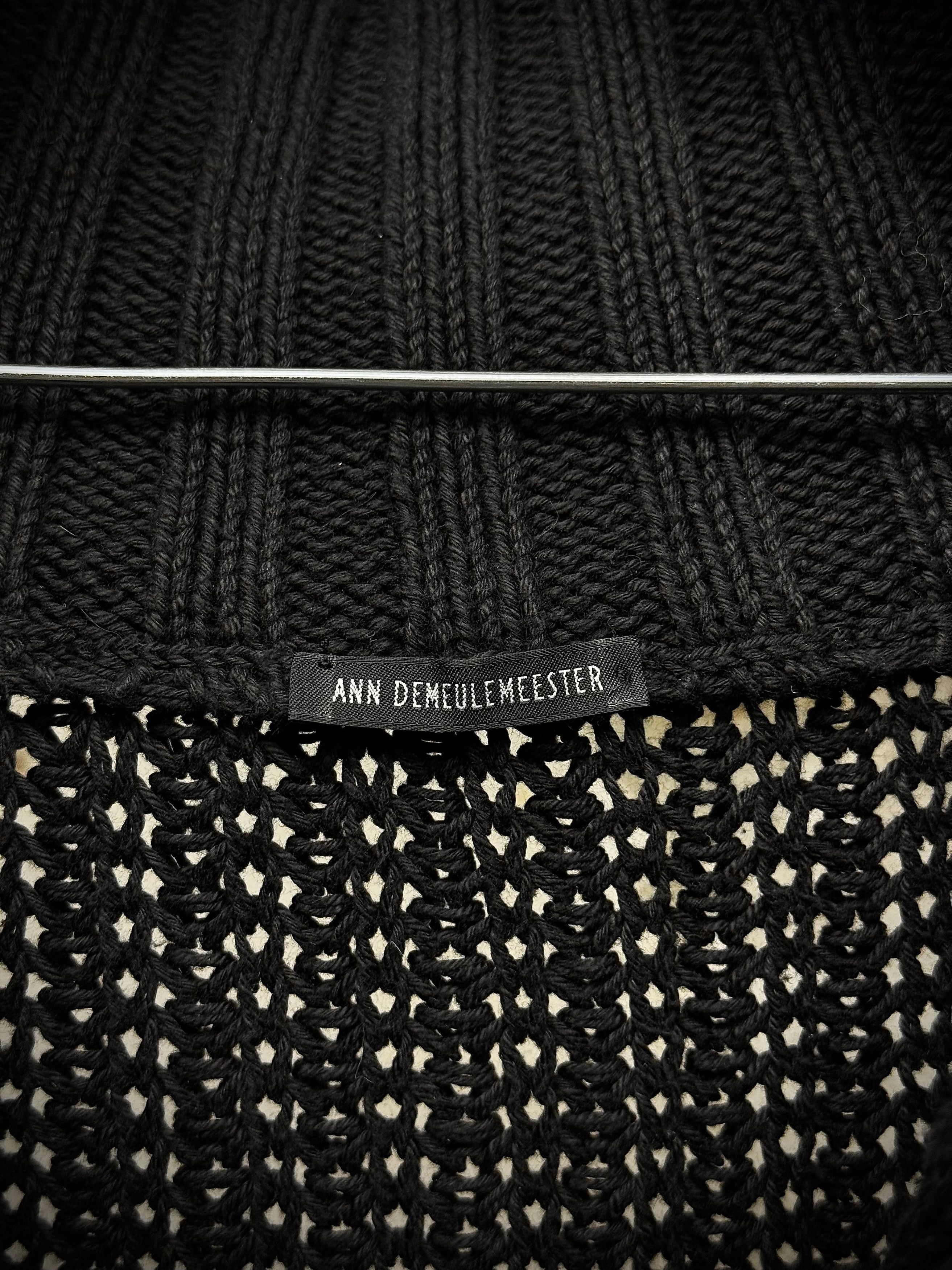 Ann Demeulemeester Ann Demeulemeester Cotton Knit Zip Mock Neck Sweater Size US XS / EU 42 / 0 - 3 Thumbnail
