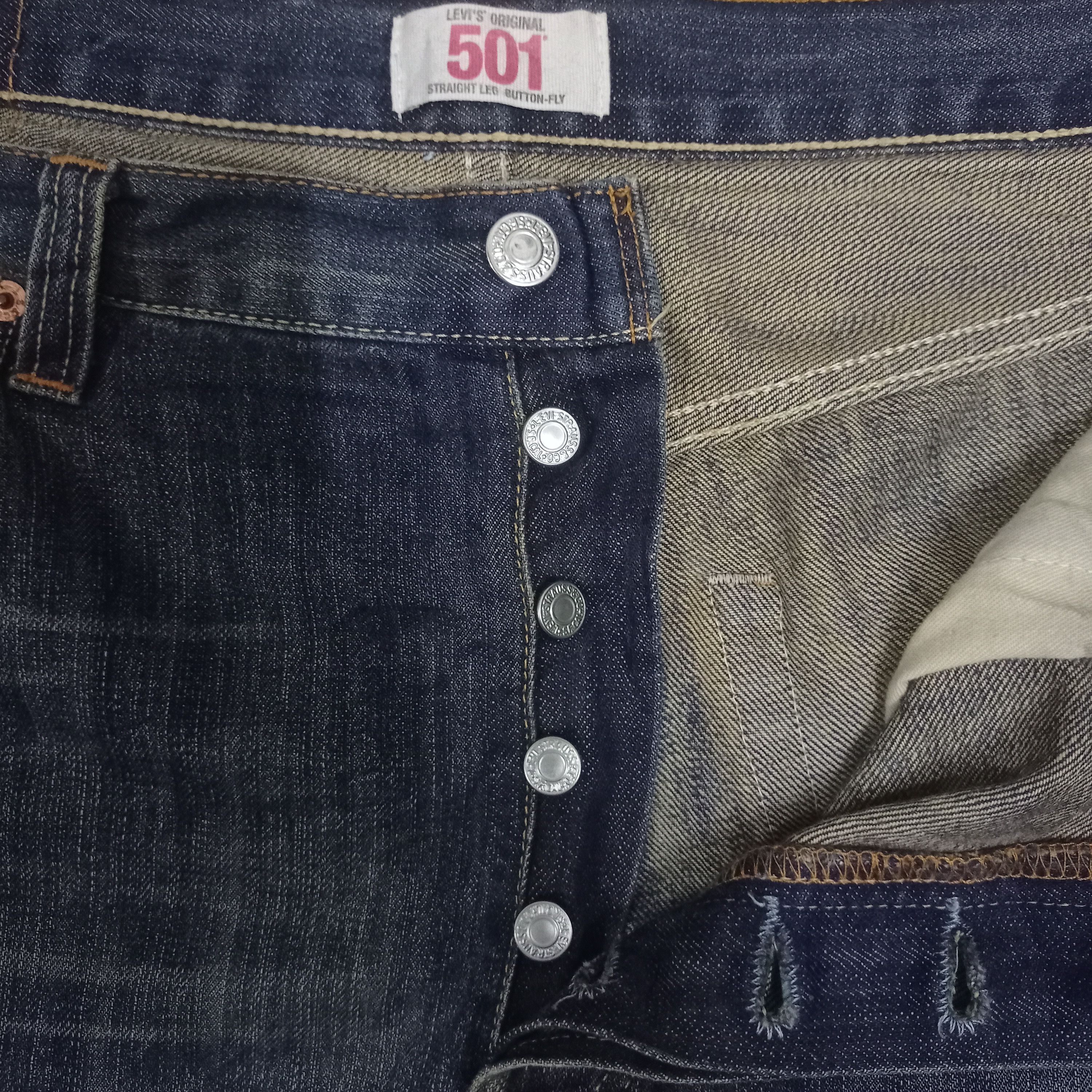 Levi's × Levi's Vintage Clothing Vintage Levis 501 Mud Wash Baggy Style Jeans 37x30 Size US 37 - 3 Thumbnail