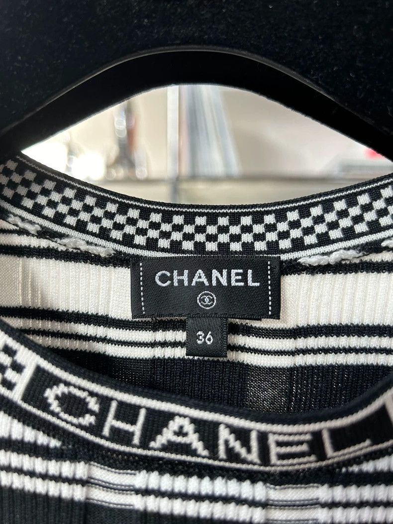 Chanel Chanel 23C early spring vacation black and white striped kn Size XS / US 0-2 / IT 36-38 - 5 Thumbnail