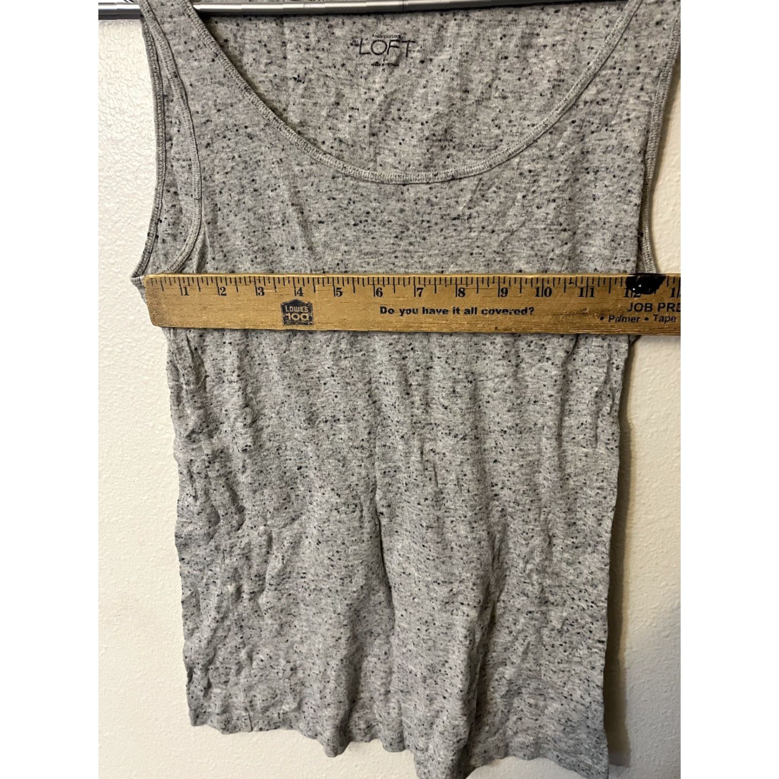 Loft Loft Tank Top Women Medium Cotton Gray GUC TS Sleeveless Shirt Junior? Size M / US 6-8 / IT 42-44 - 4 Thumbnail