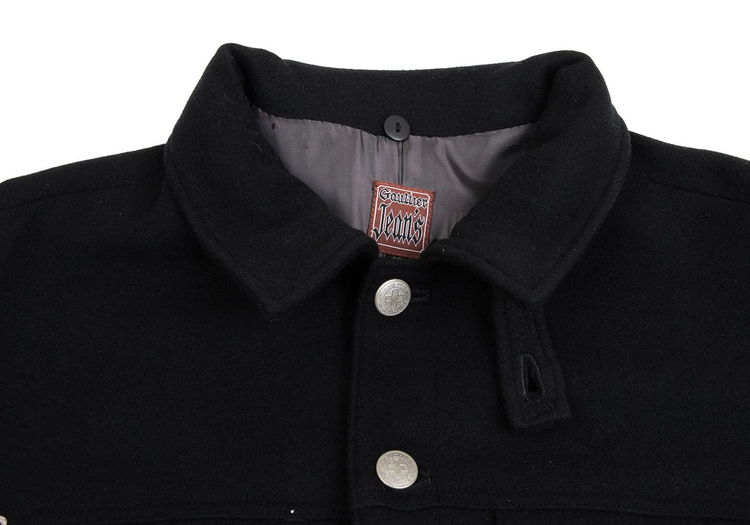 Jean Paul Gaultier Melton Wool Metal Logo Button Long Coat in Black 48 Size US M / EU 48-50 / 2 - 4 Thumbnail