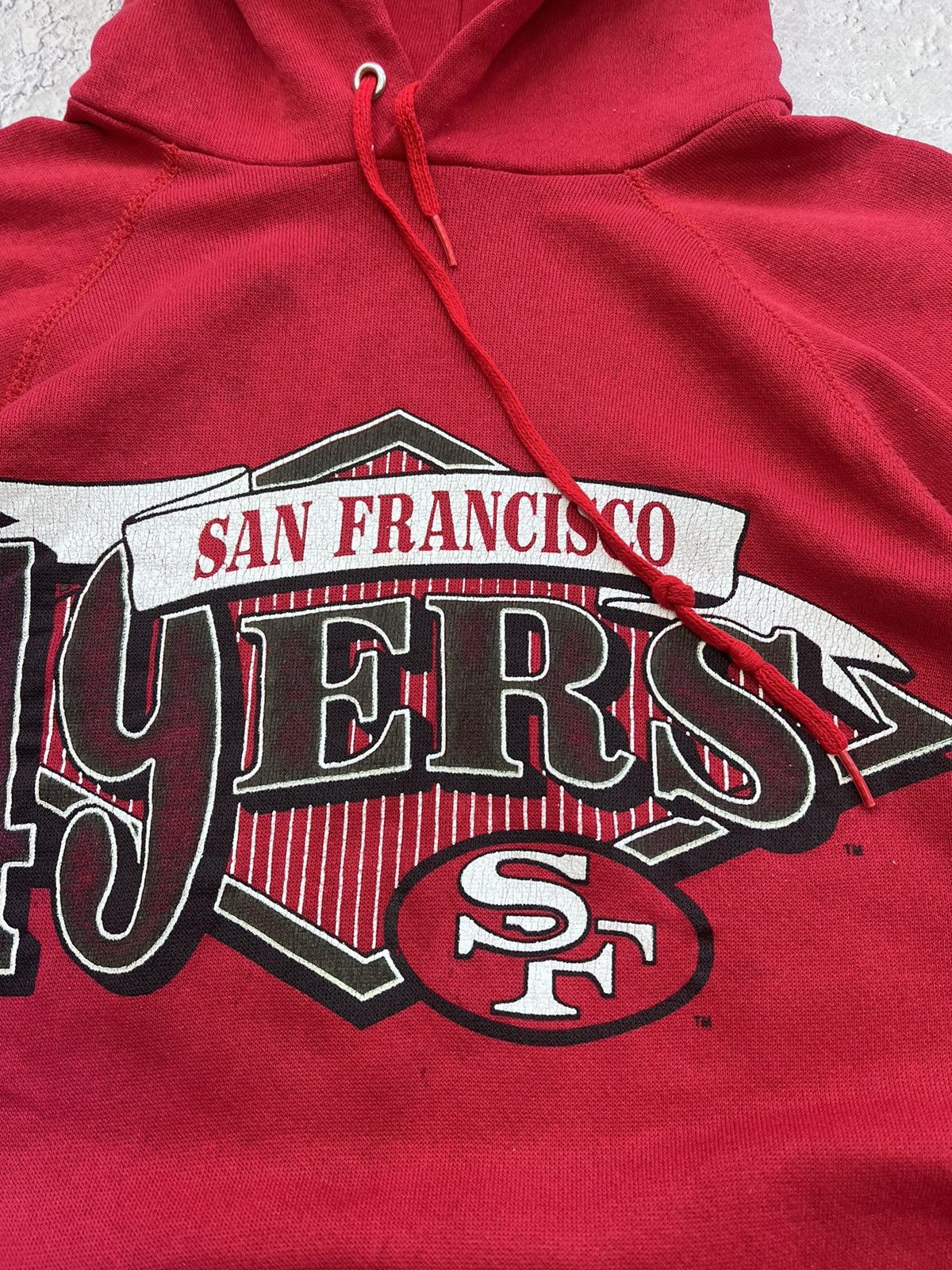 NFL × Vintage Vintage 90's Red San Francisco 49ers Sports Hoodie Size XL Size US XL / EU 56 / 4 - 5 Thumbnail