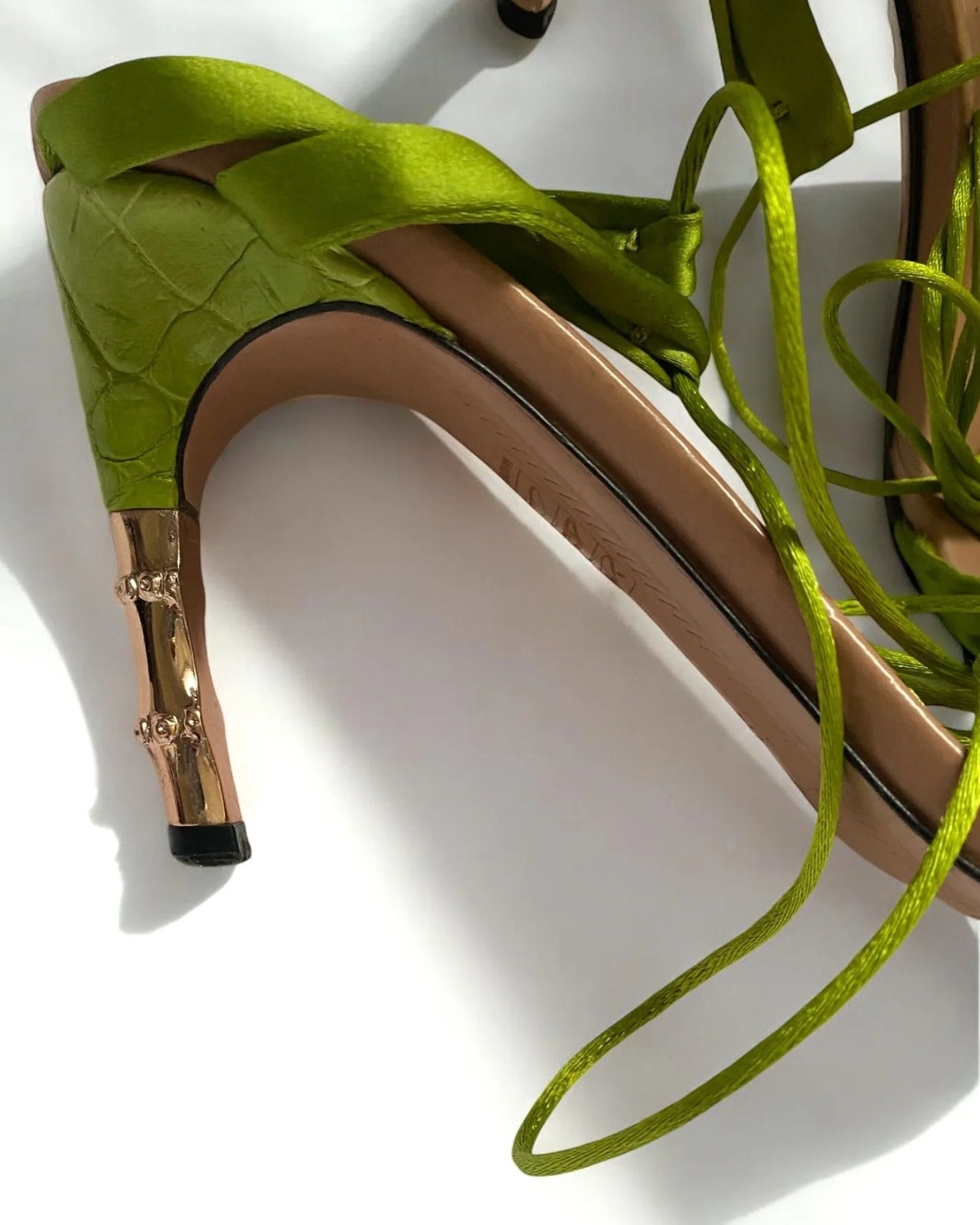 Gucci × Tom Ford Gucci by Tom Ford Green Corset Heels, SS 2004