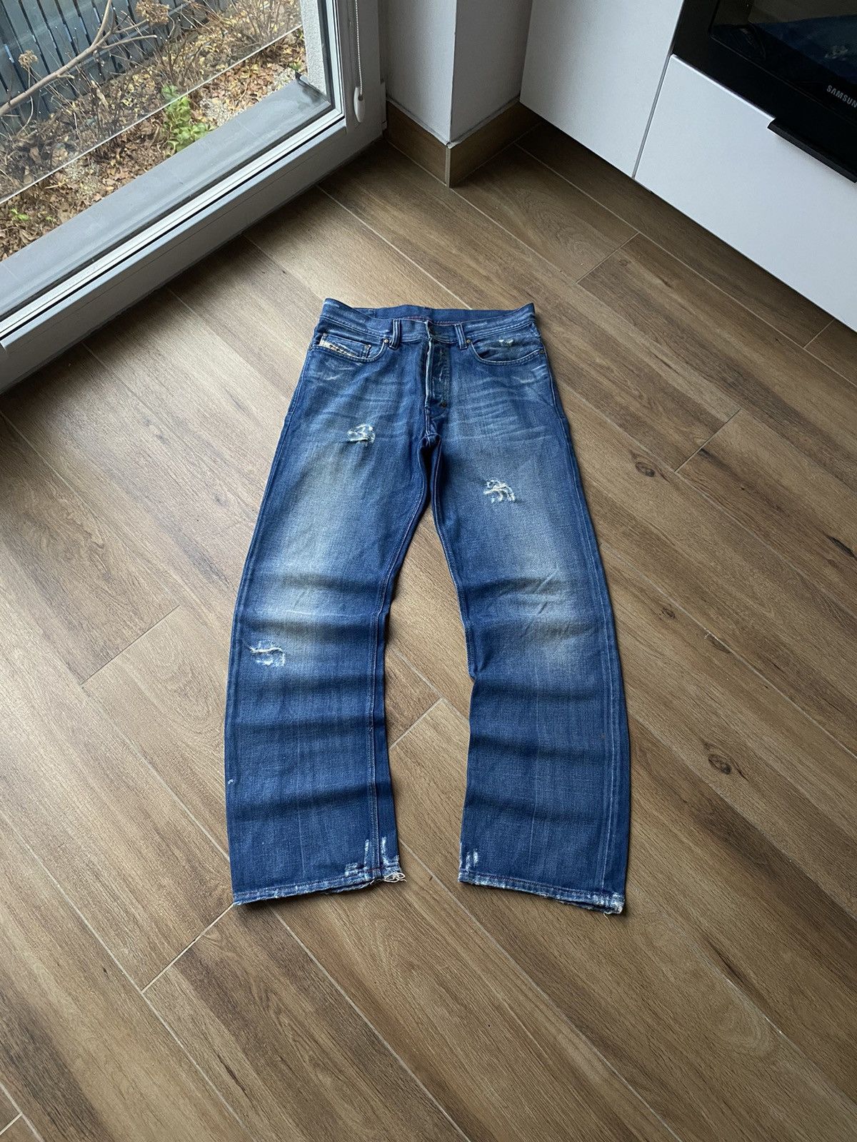 Diesel Vintage Flared Jeans Distressed Washed Faded Japanese