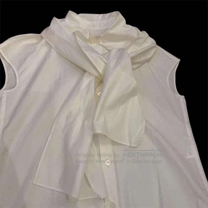 Yohji Yamamoto Y's Yohji Yamamoto Bow Neck Sleeveless Top Size US M / EU 48-50 / 2 - 5 Thumbnail