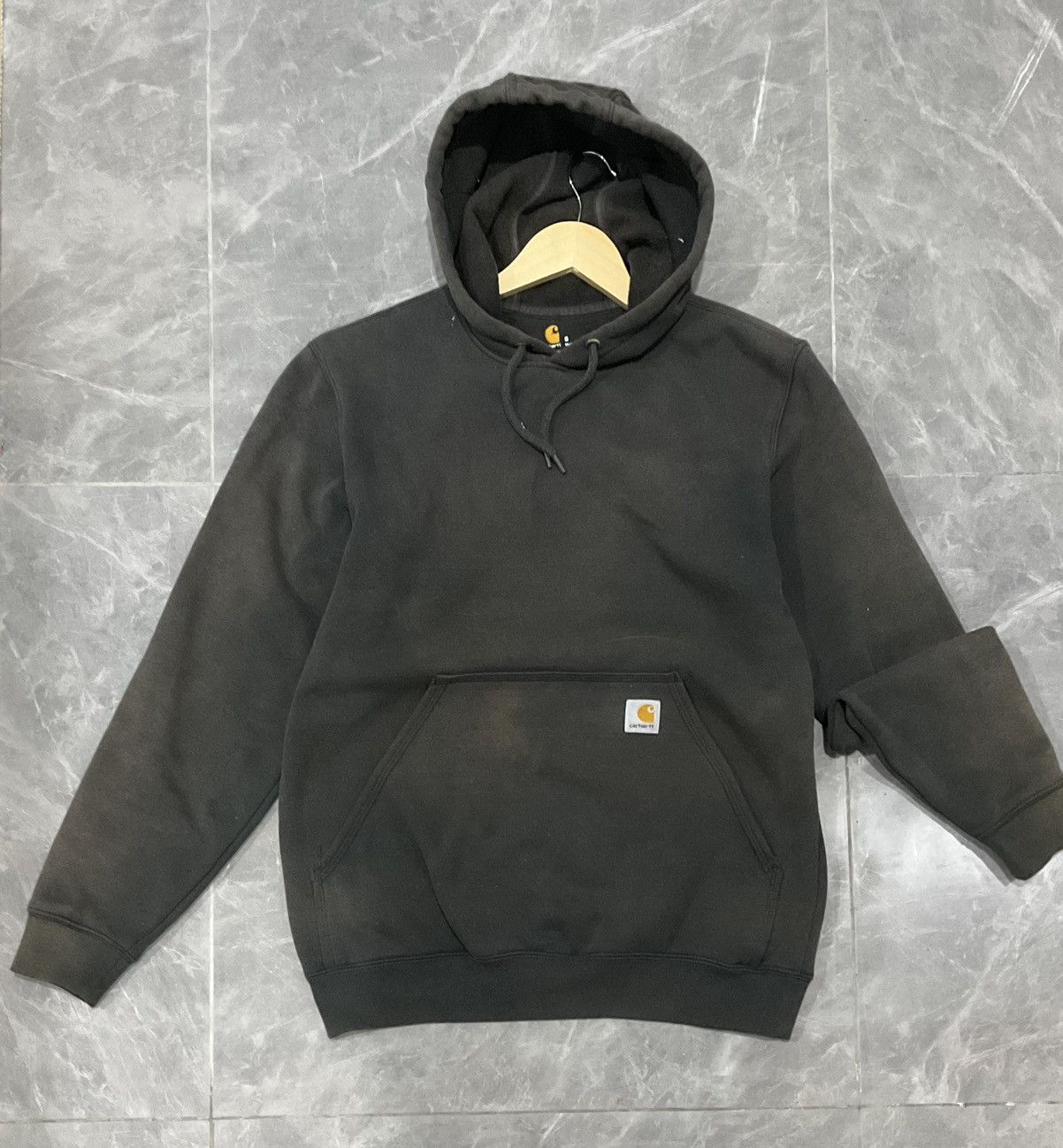Carhartt × Carhartt Wip Vintage Hoodie Black Faded Size US S / EU 44-46 / 1 - 1 Thumbnail