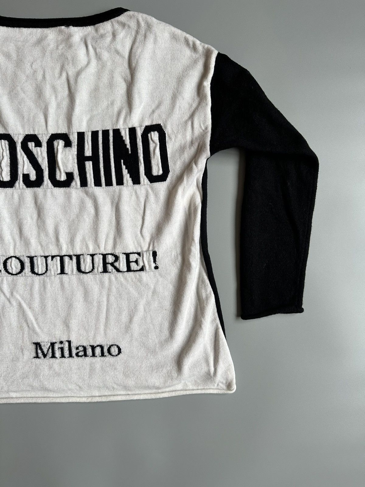 Moschino Moschino Couture Reversible Logo Wool Sweater Size US 4/I 38 Size S / US 4 / IT 40 - 7 Thumbnail