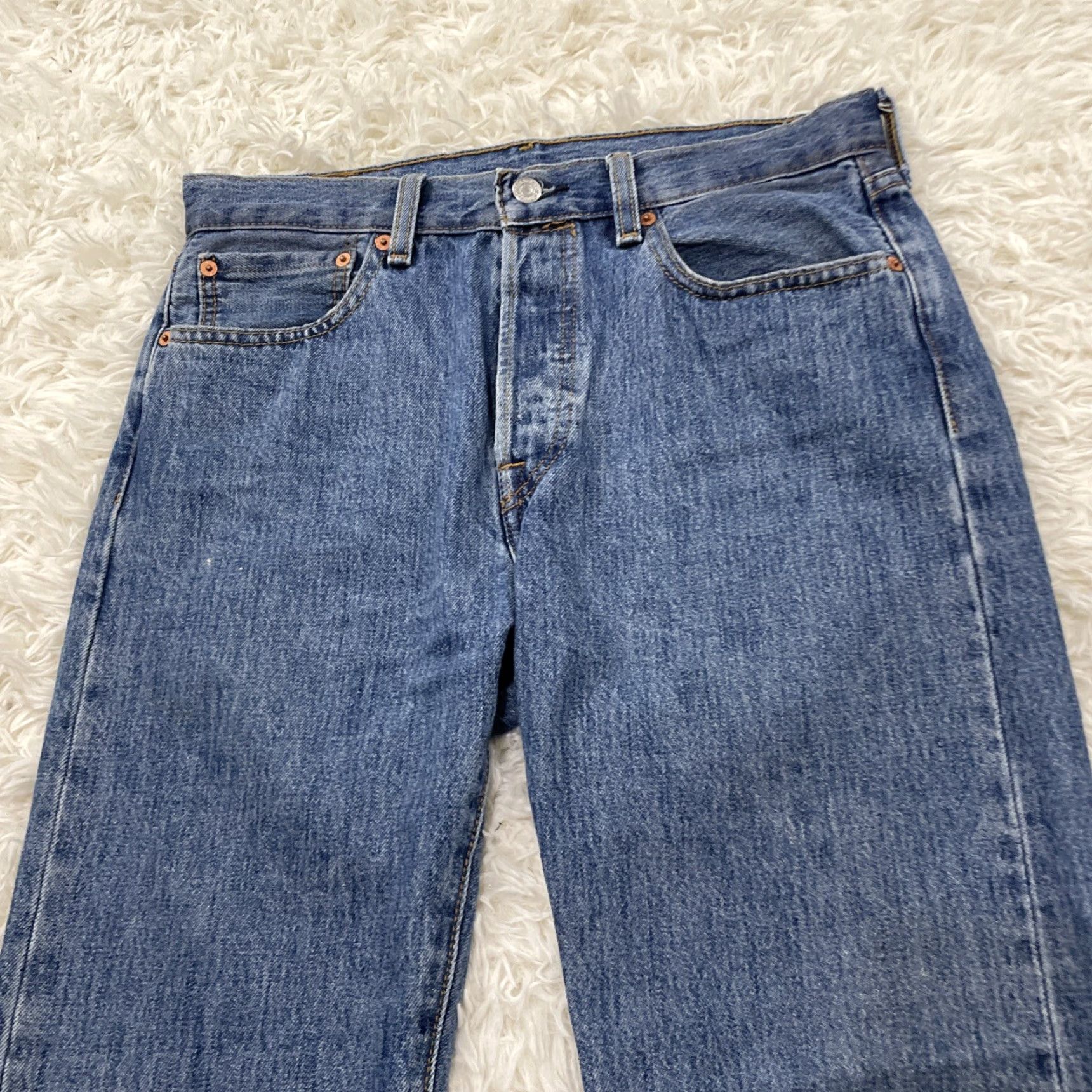 Levi's VINTAGE Levi's 501xx Jeans Mens 31x32 Blue Straight Button Fly 2000's Levis 501 xx Denim Size US 31 - 2 Thumbnail