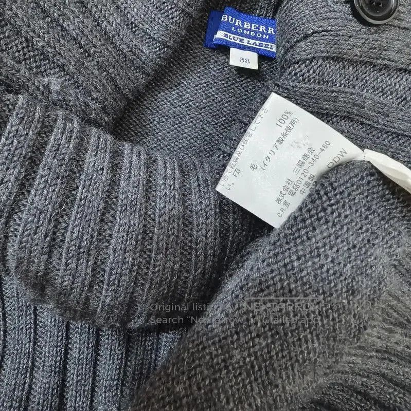 Burberry Burberry Gray Wool Long Sleeve Sweater. Size M / US 6-8 / IT 42-44 - 5 Thumbnail