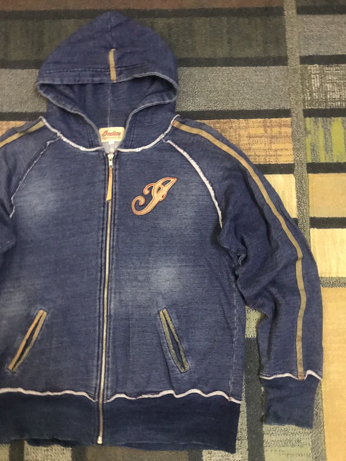 Indian Motorcycle Vintage Indian Motorcycle Indigo Zipper Hoodie Size US L / EU 52-54 / 3 - 3 Thumbnail